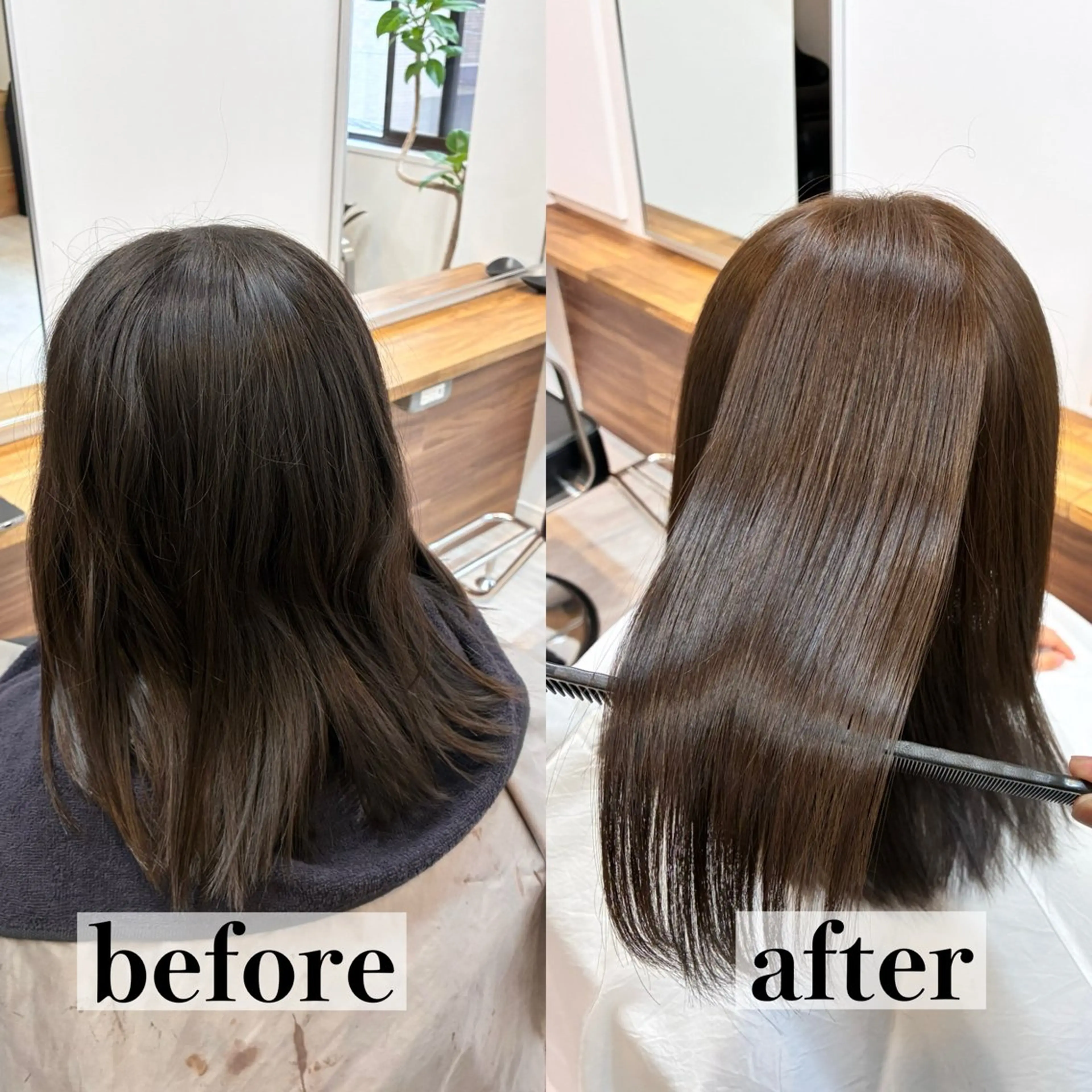 セミロング セミロングパーマ 顔周りカット 髪質改善 韓国風ヘア レイヤーカット カット トリートメント 池袋髪質改善Tone byCharaのヘアスタイル