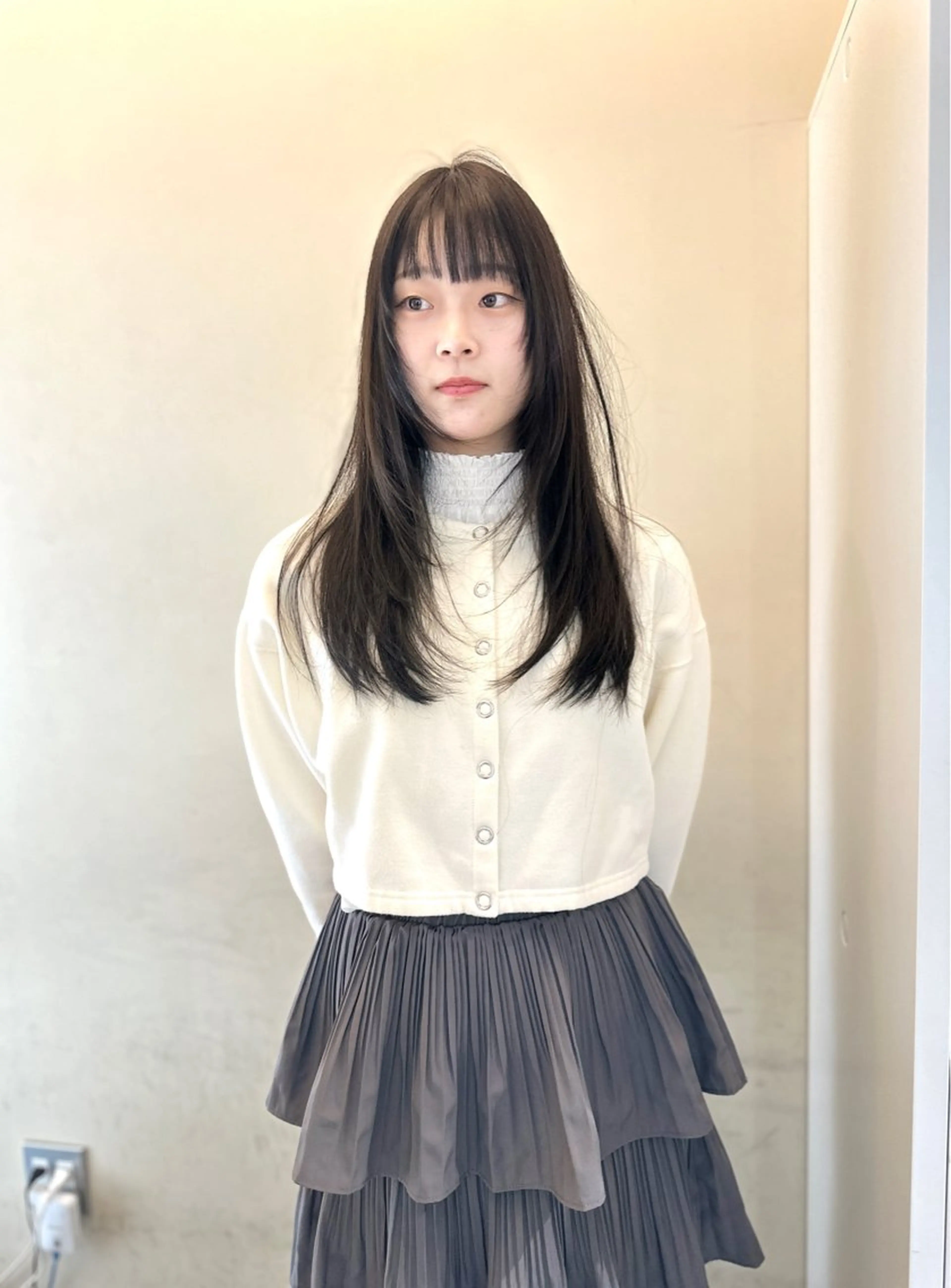 ロング カラー アディクシーカラー バレイヤージュ ブリーチ デザインカラー ダブルカラー カット トリートメント opus 店長大和 レイヤー/赤み消しのヘアスタイル