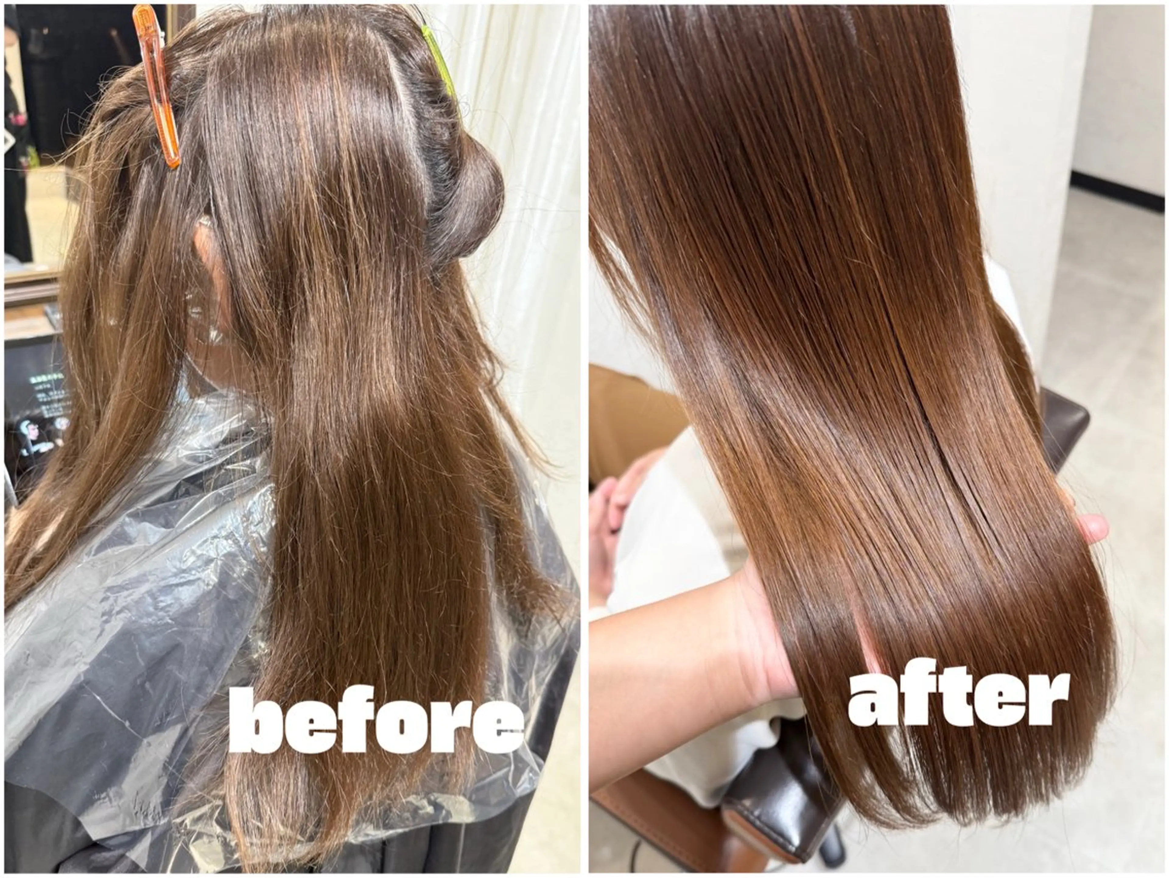 ミディアム カット 縮毛矯正 トリートメント 🍊髪質改善🍊縮毛 矯正🍊濱野紗奈🍊のヘアスタイル