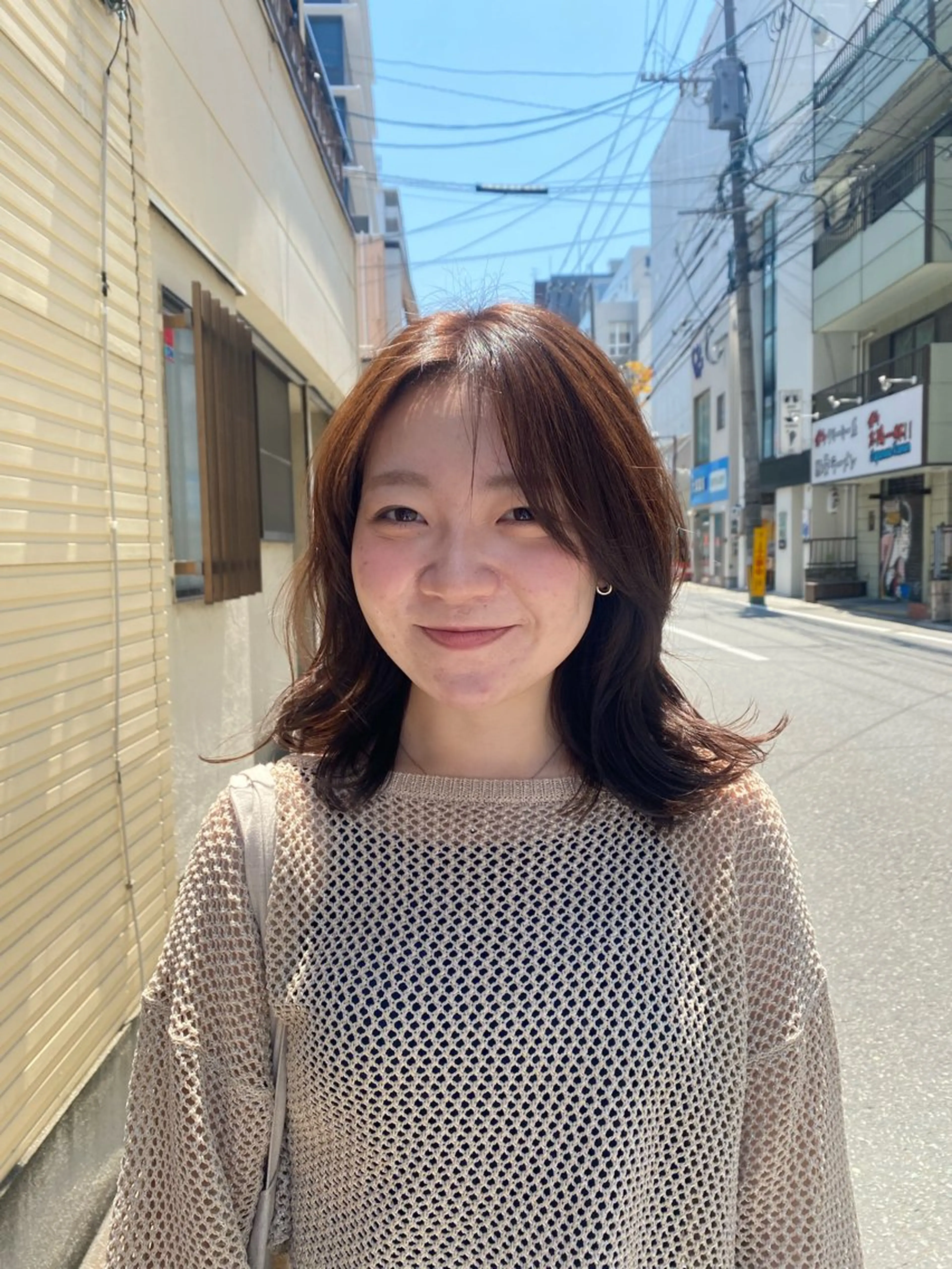 ミディアム カット ヘアカラー ソノダ リコのヘアスタイル