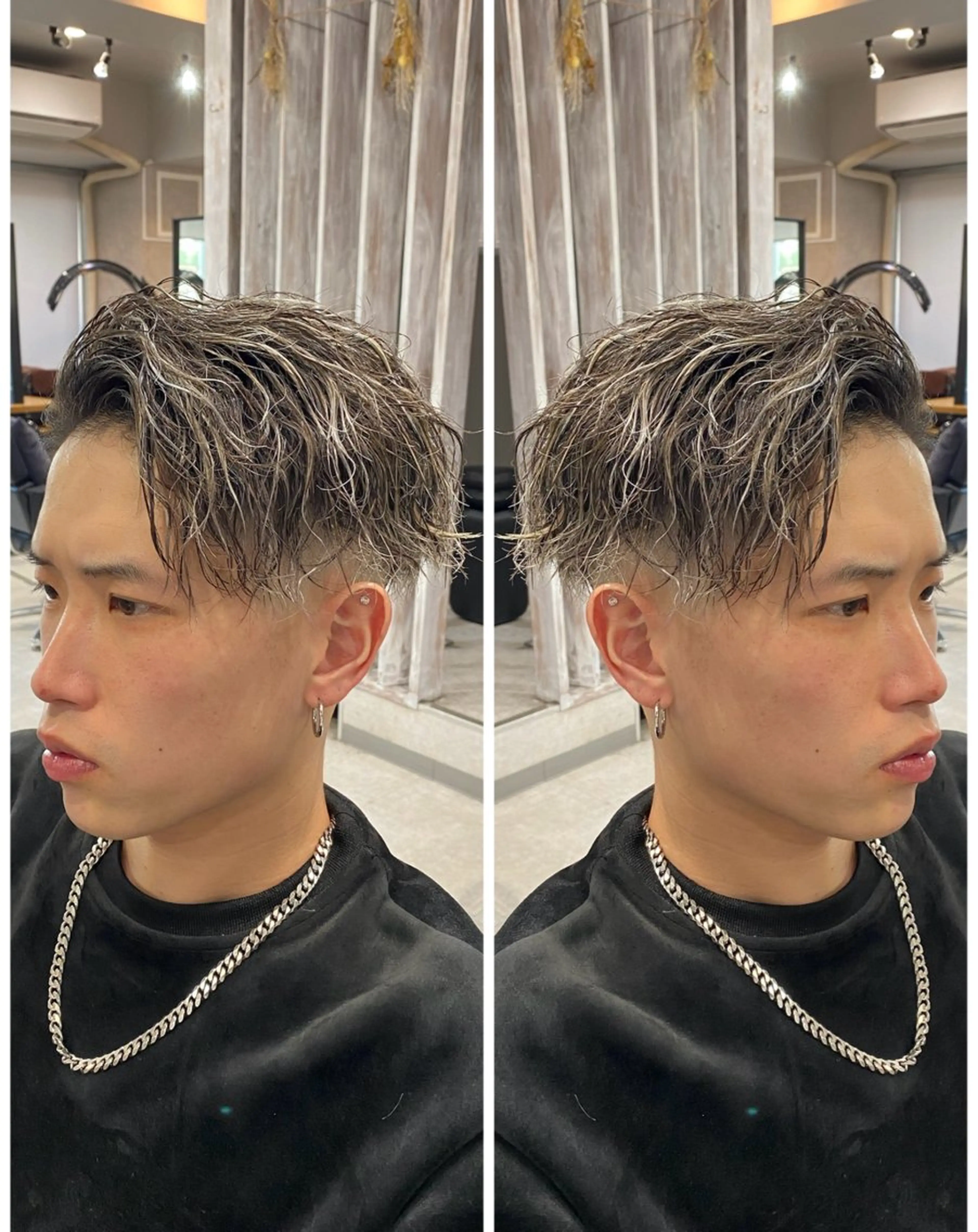 ショート カラー メンズ メンズハイライト ハイライトカラー ハイライト カット ヘアカラー 🐉『メンズ美容師』 吉田龍星🐉のヘアスタイル