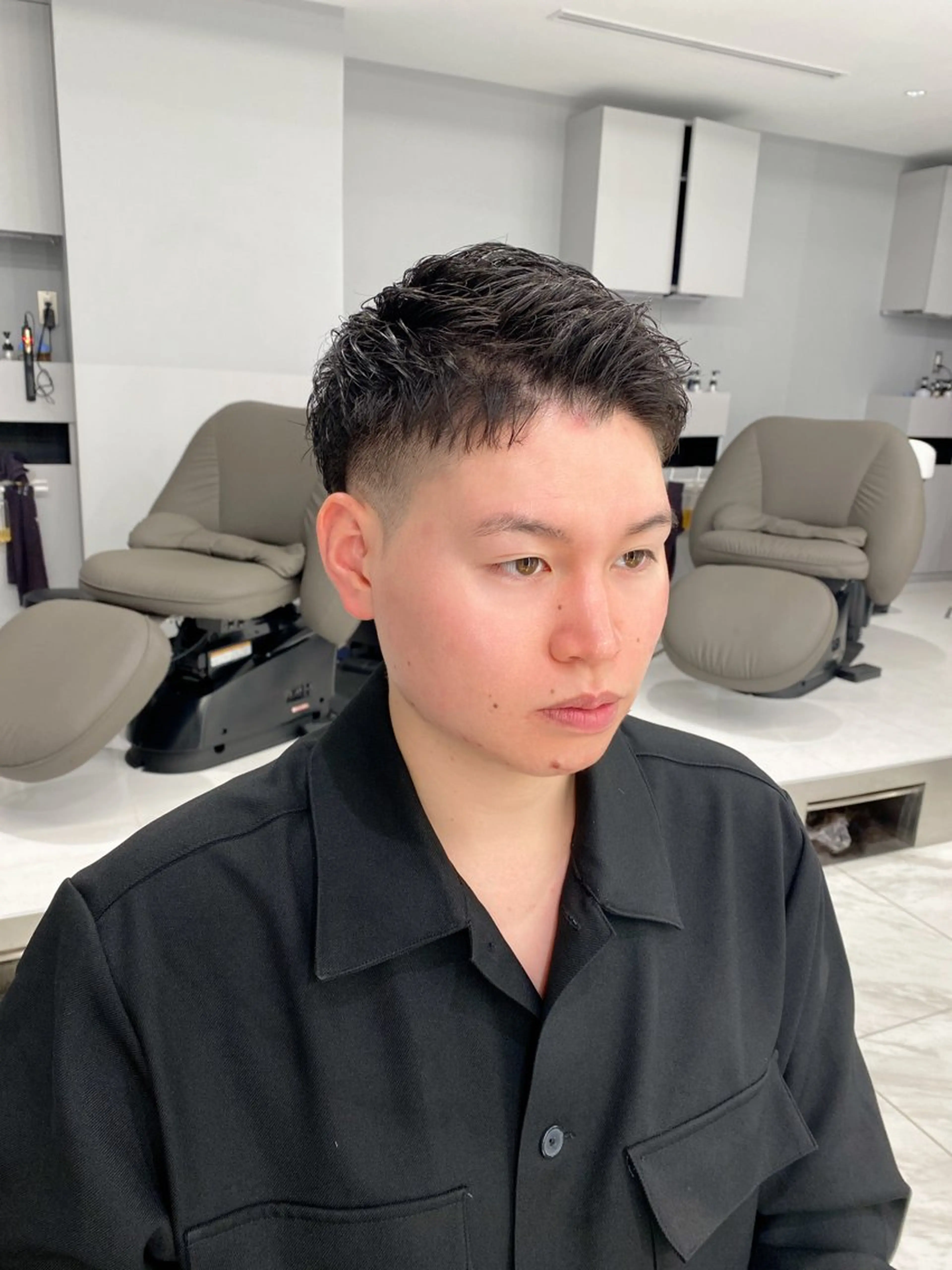 ショート パーマ メンズ モヒカン メンズパーマ 髪質改善 カット 新宿メンズ特化 🥇店長JUKIYAのヘアスタイル