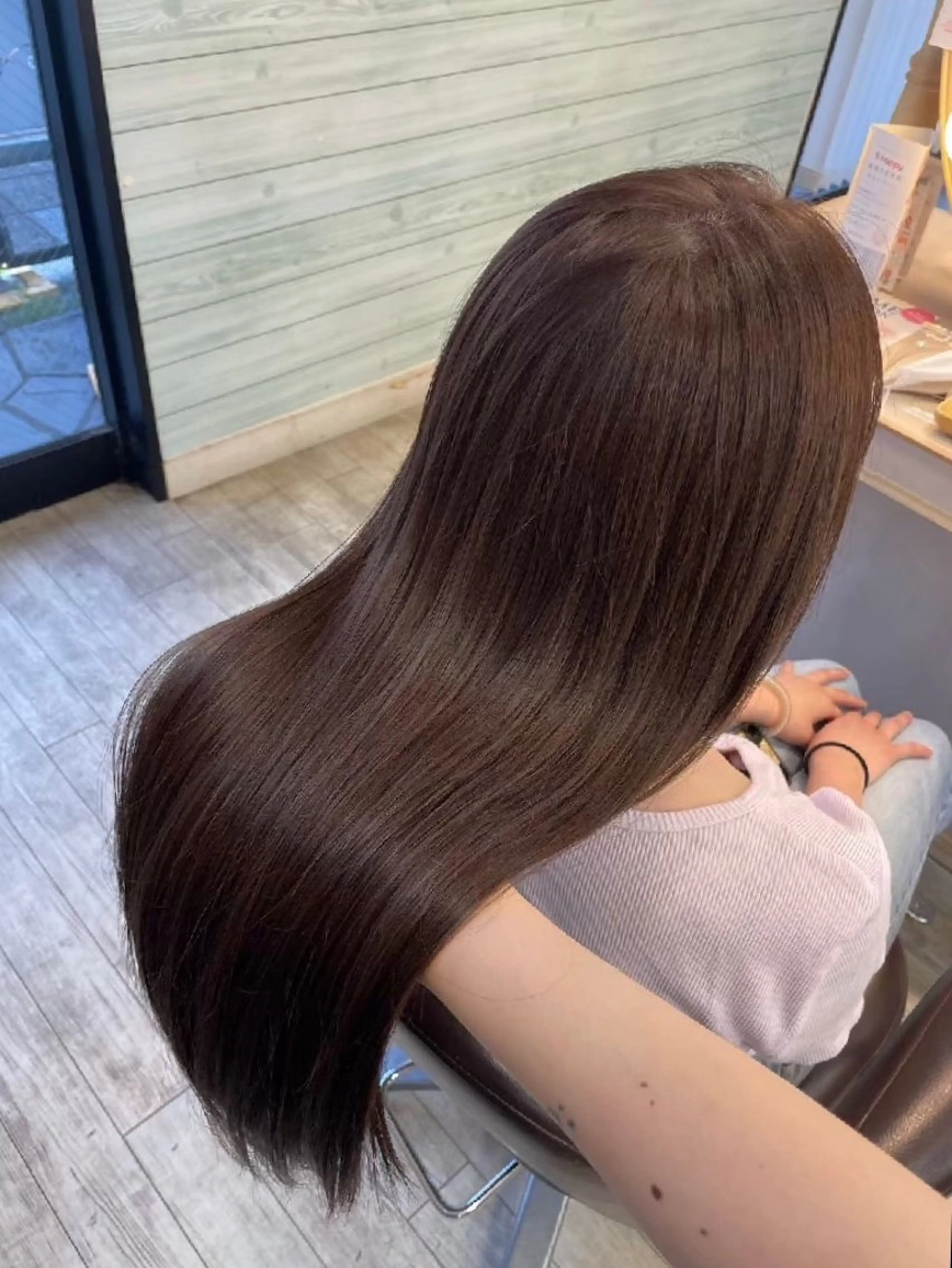 ロング ヘアカラー トリートメント ほんま ひろみのヘアスタイル