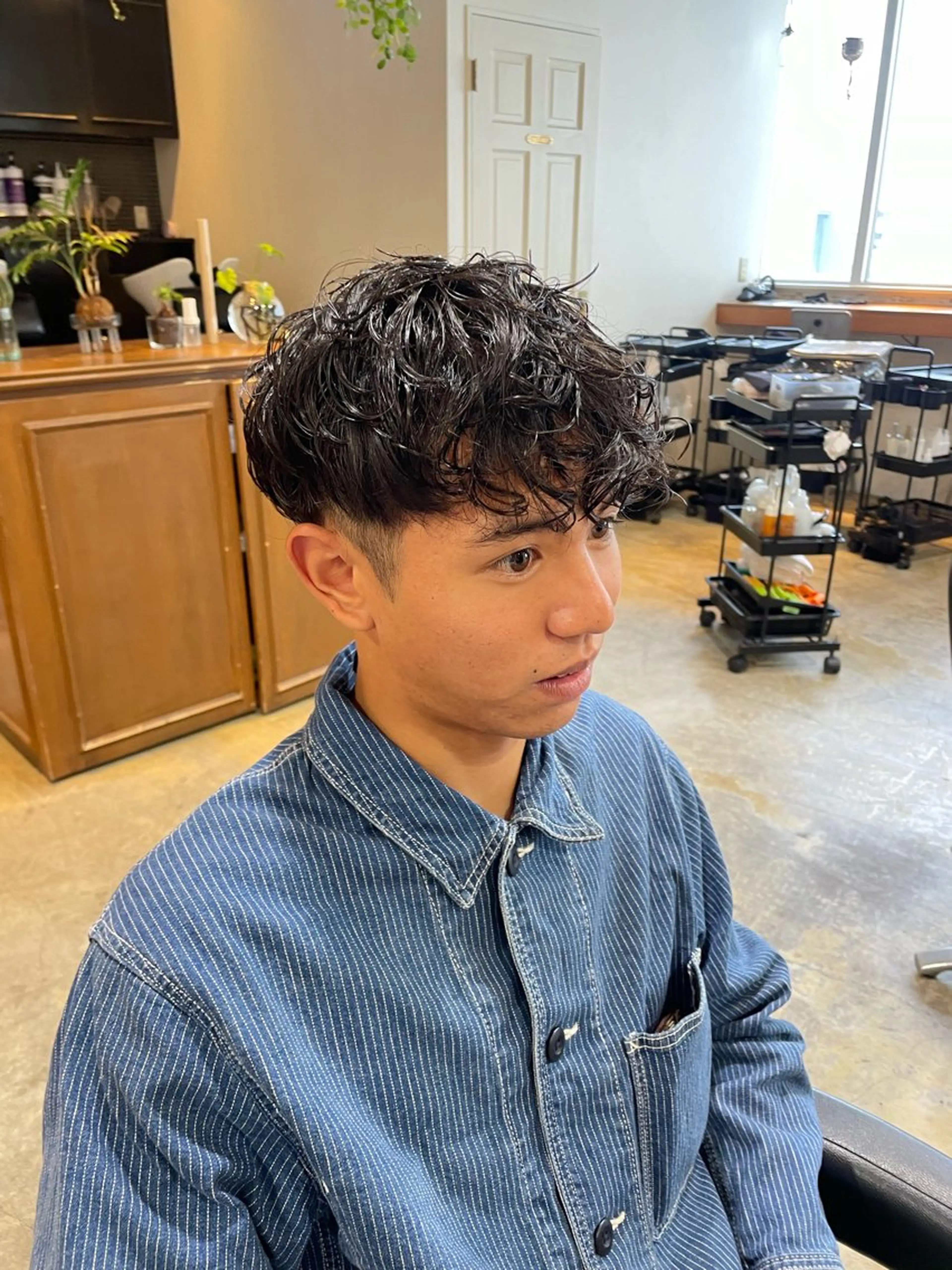 ミディアム パーマ メンズ 韓国ヘア/wカラー レイヤー/RIN🎀のヘアスタイル