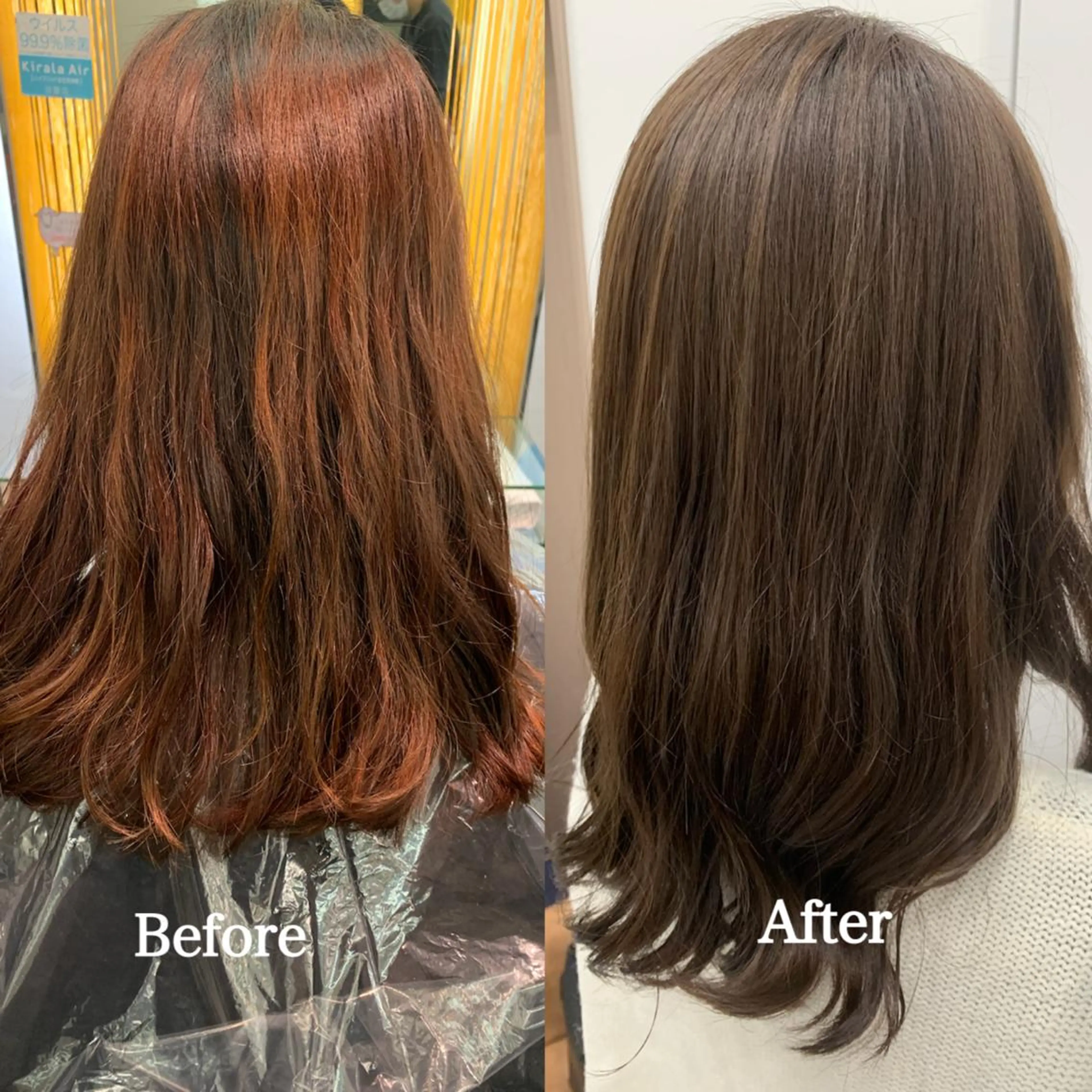 セミロング アッシュ BeB HAIR&MAKE所属・🌸加藤 彩🌸のヘアスタイル