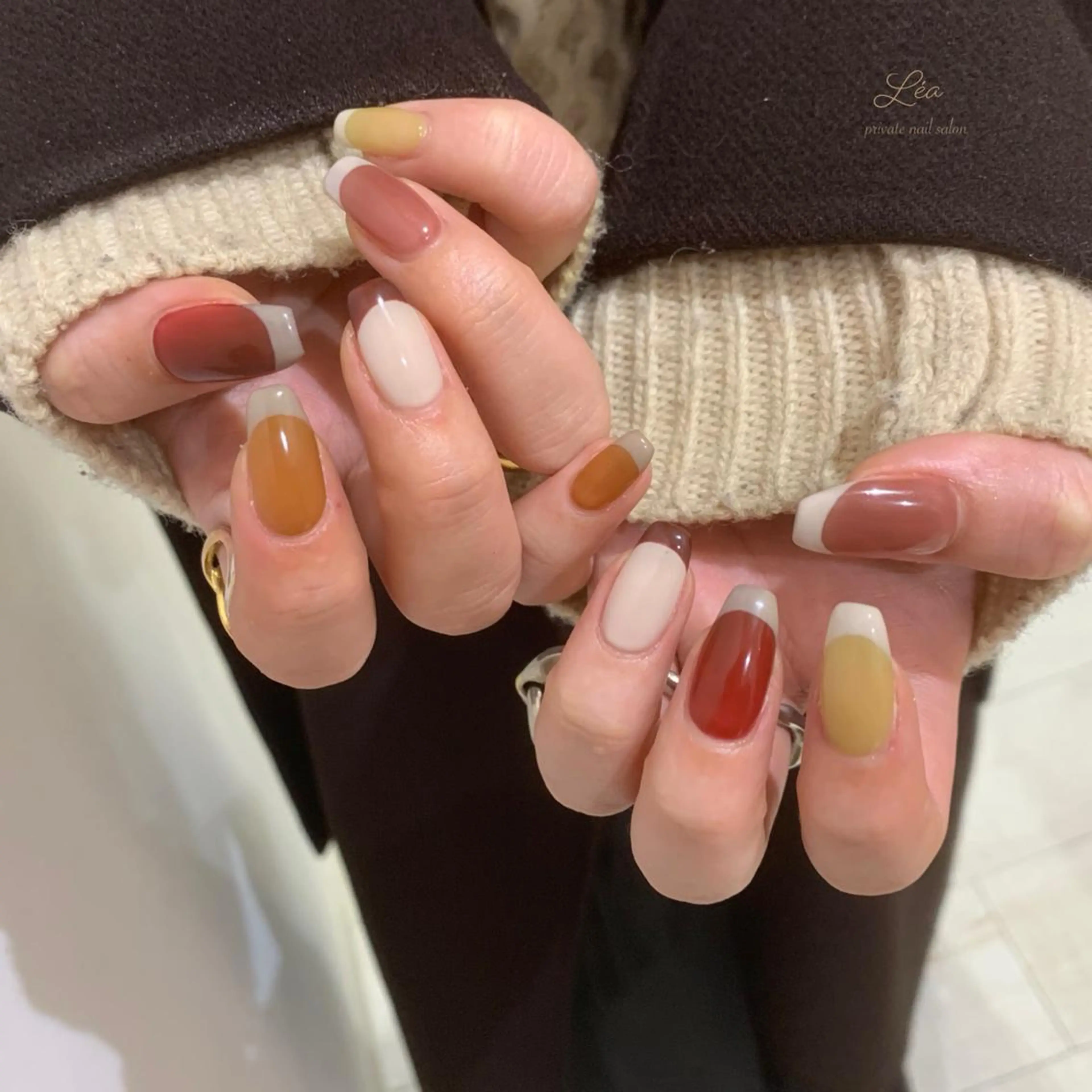 ネイル ジェルネイル 持ち込み パラジェル ソフトジェル Léa nailのネイルデザイン