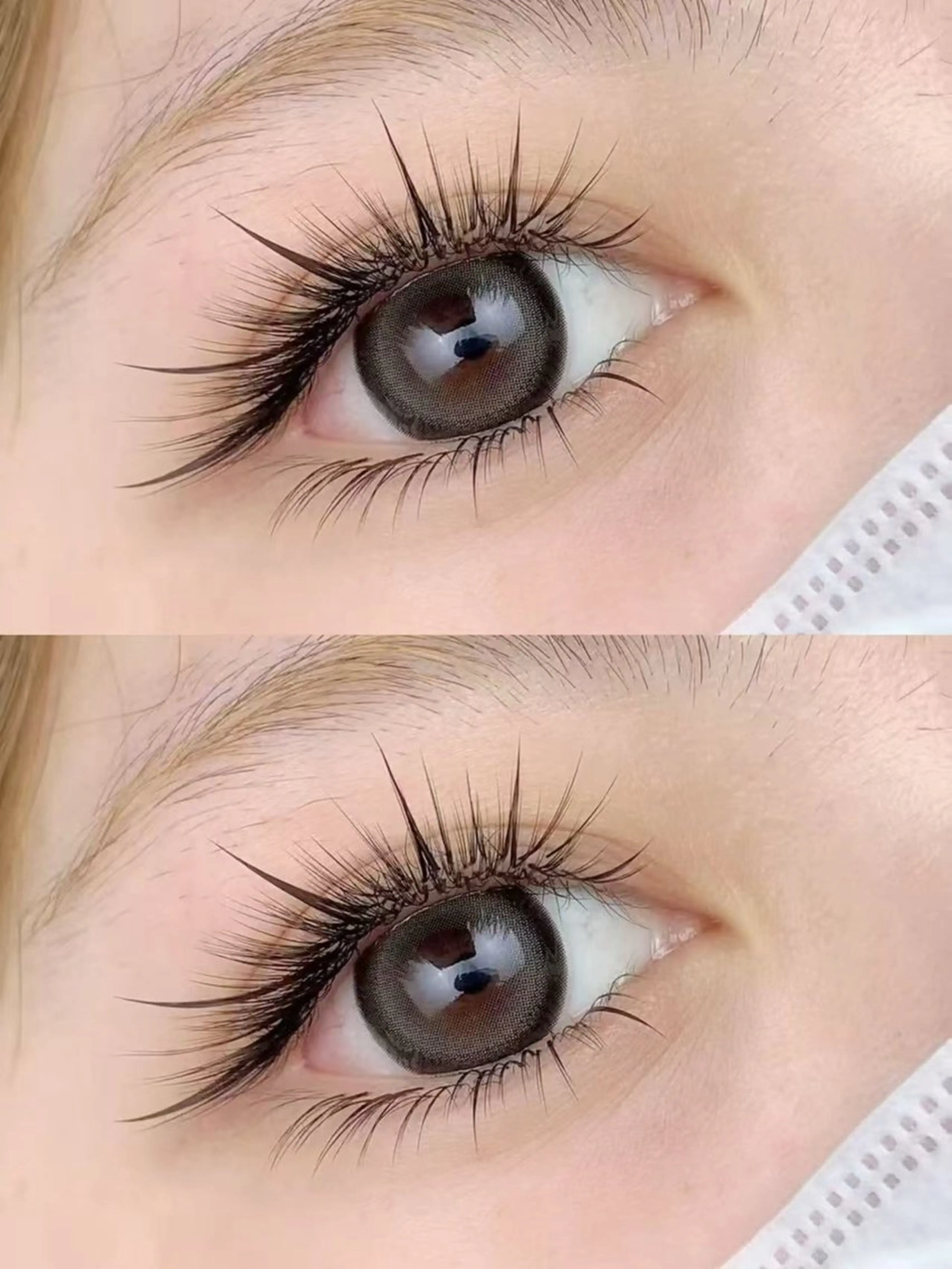 ★大人気持ち込みデザイン LEDワンホン感ボリュームラッシュ上下セット＊上100束＋下20（アイパック付き）の写真