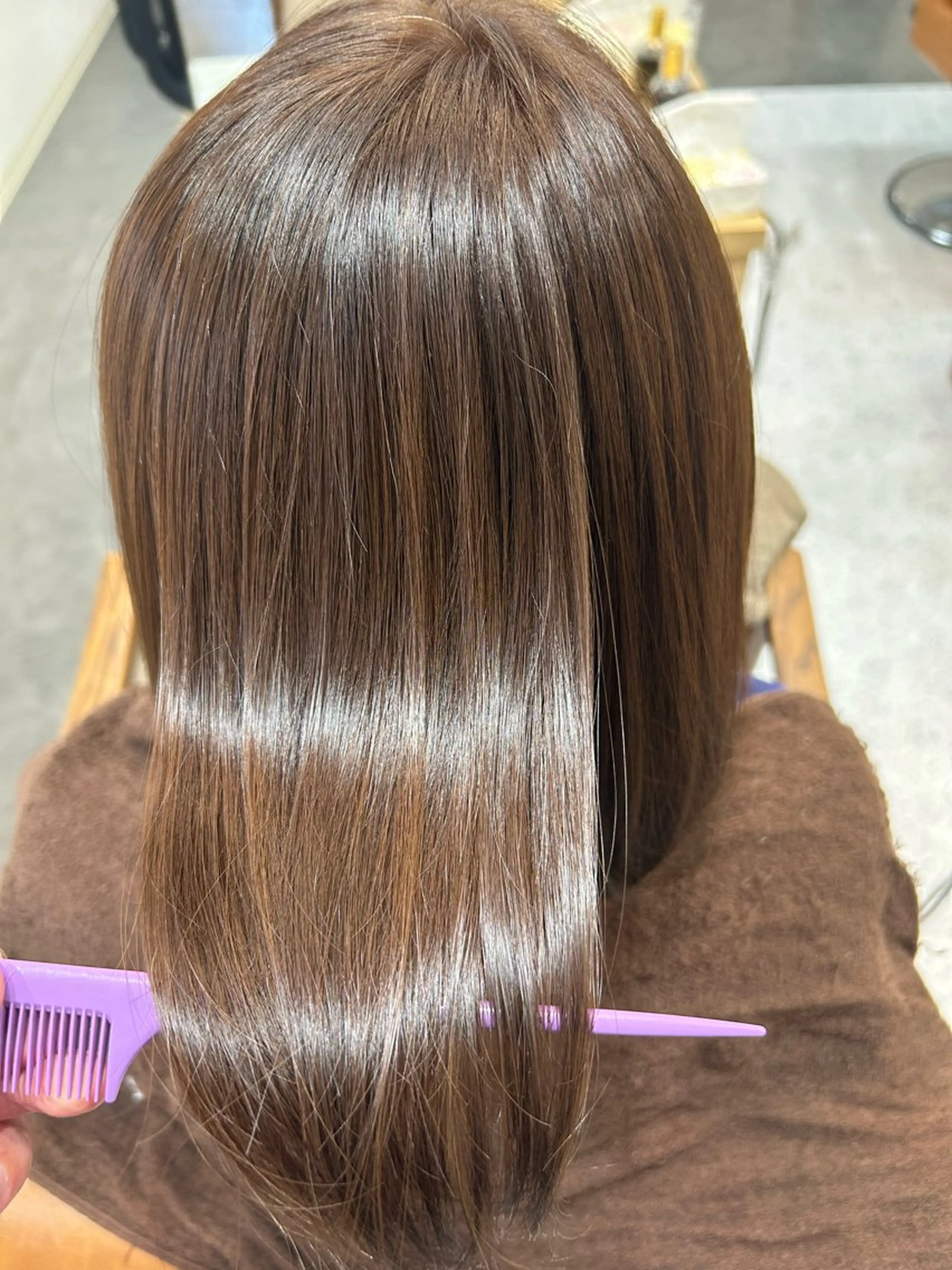 セミロング TSUBASA/ 韓国ヘアAFLOATのヘアスタイル