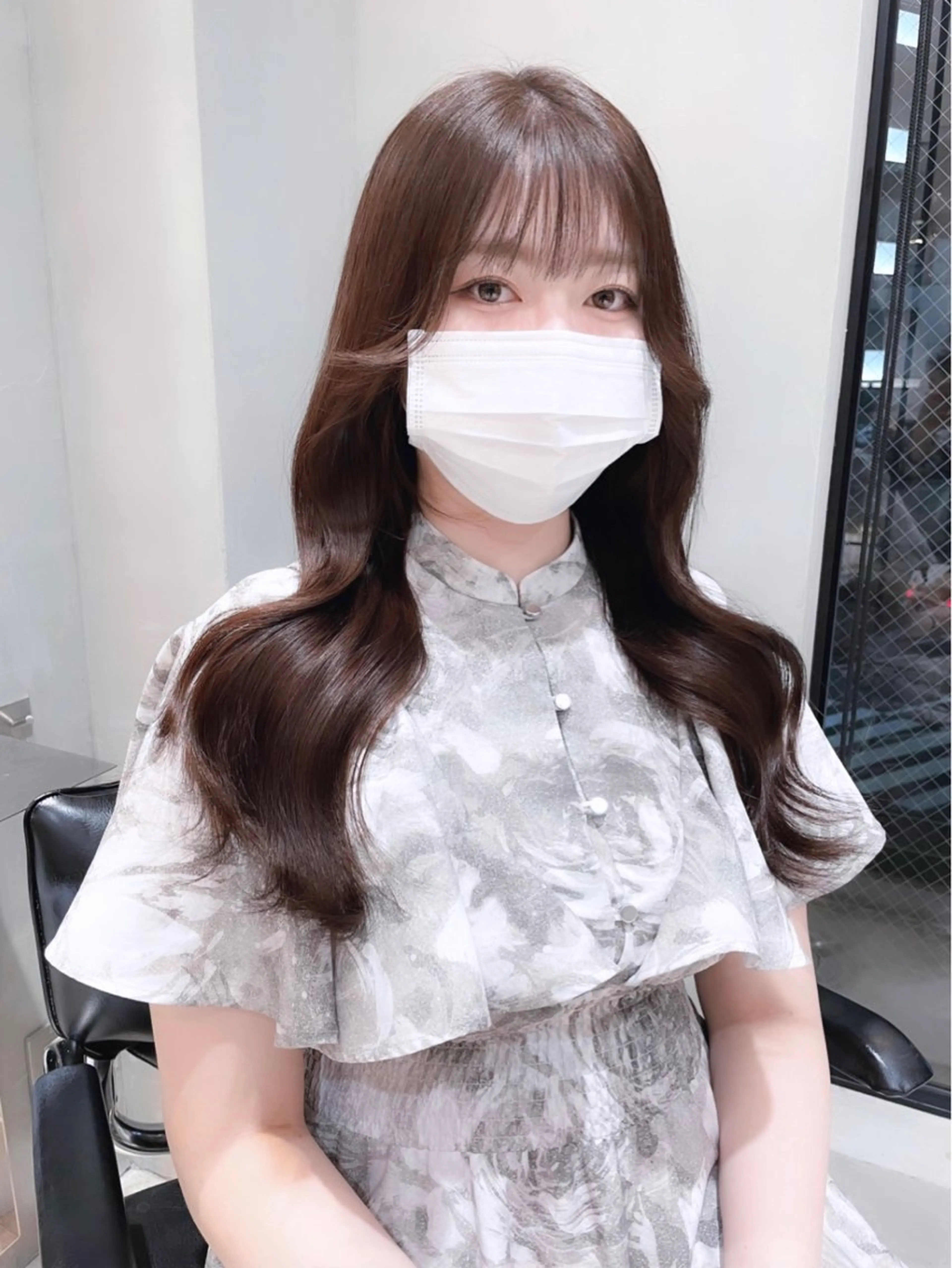 ロング カラー カット ヘアカラー ワンホン/韓国ヘア 🤍amiのヘアスタイル