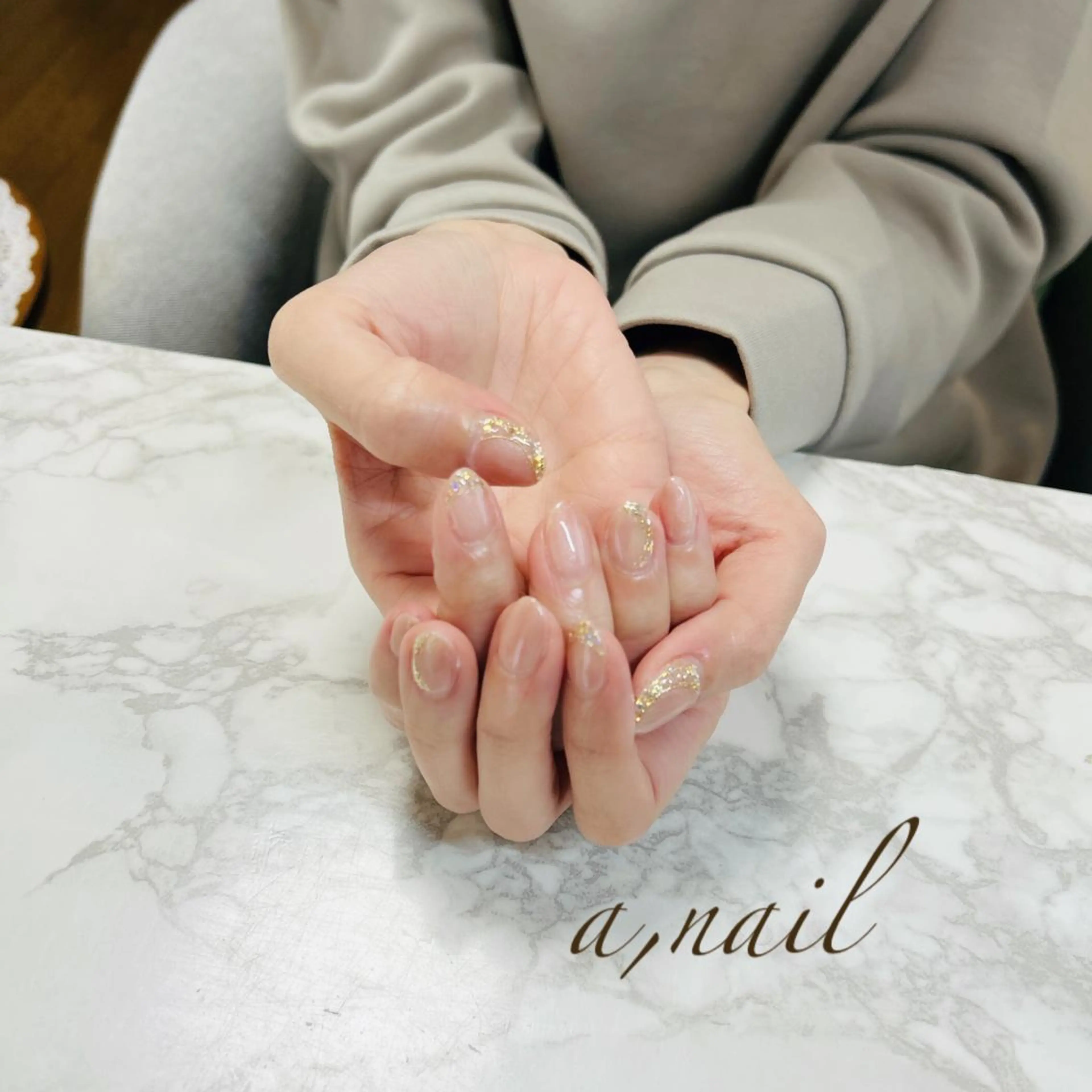 ネイル ジェルネイル グラデーション キラキラネイル ミラーネイル ニュアンスネイル ハンドネイル ネイルサロン エーネイルのネイルデザイン