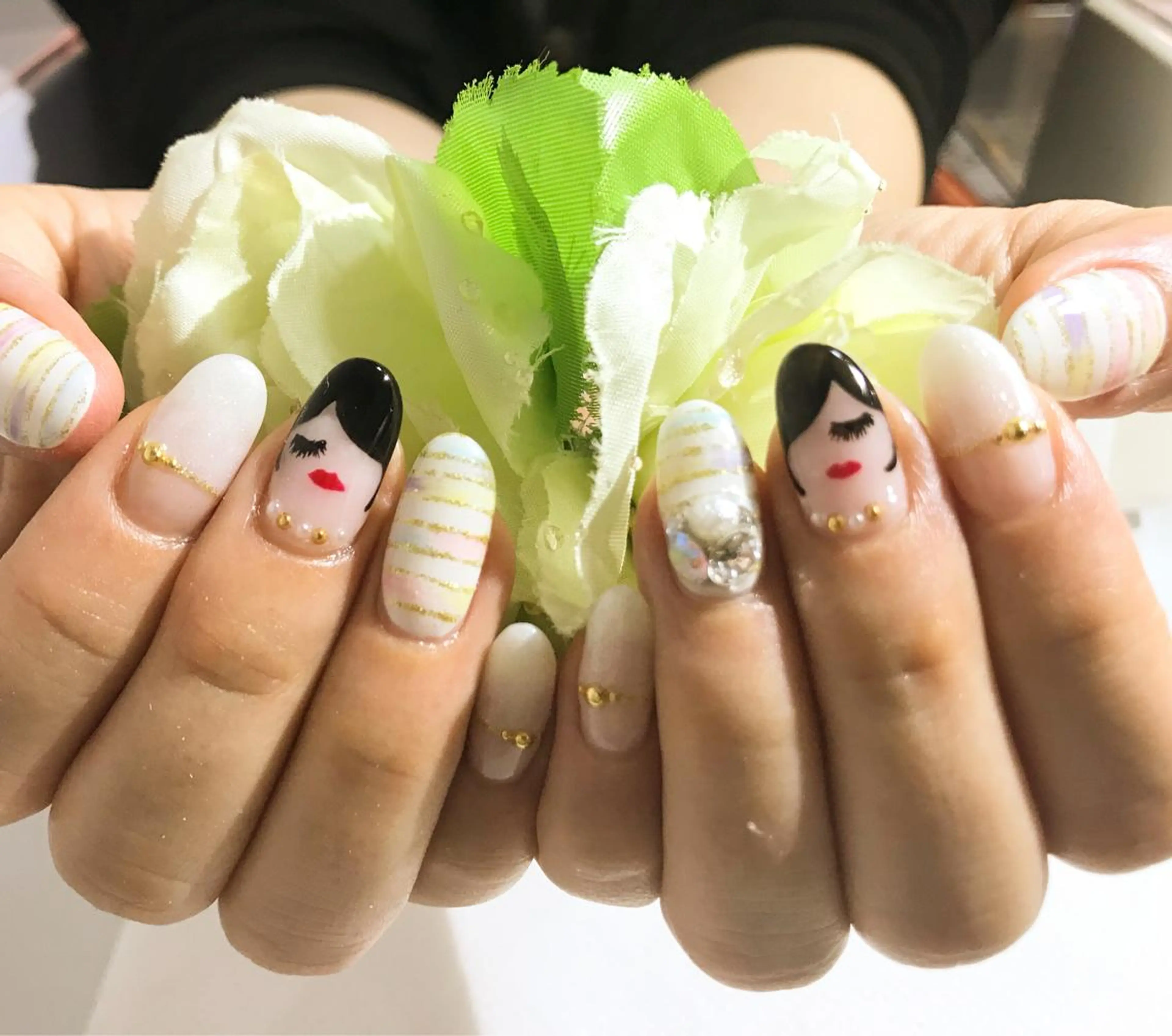 ネイル ボーダー フットネイル フレンチネイル シンプルネイル 春ネイル ハンドネイル nail fufla ♡yamane♡のネイルデザイン