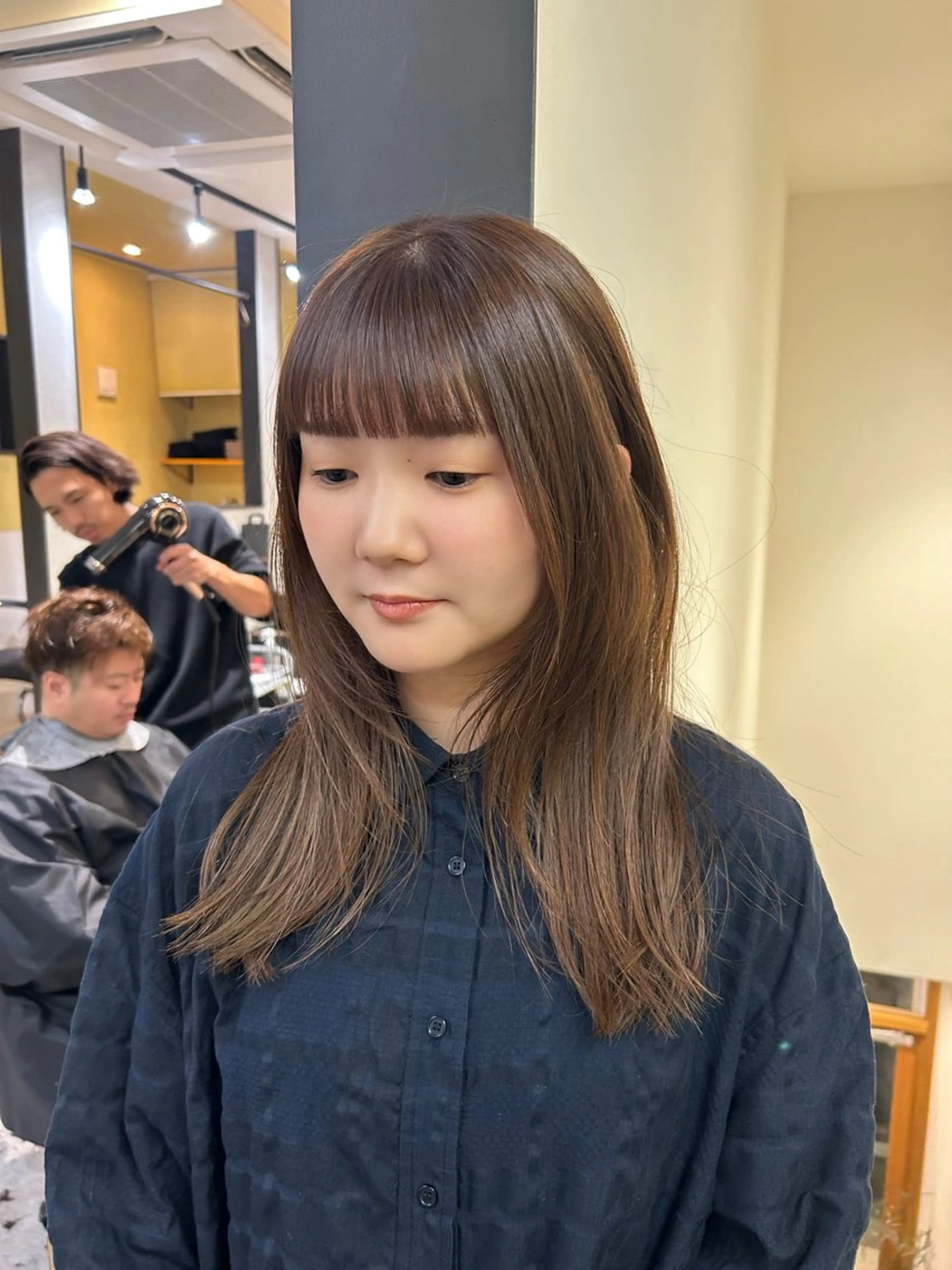 ロング カラー ベージュカラー ブリーチ ブリーチなしカラー hub hair レイヤー/透明感のヘアスタイル