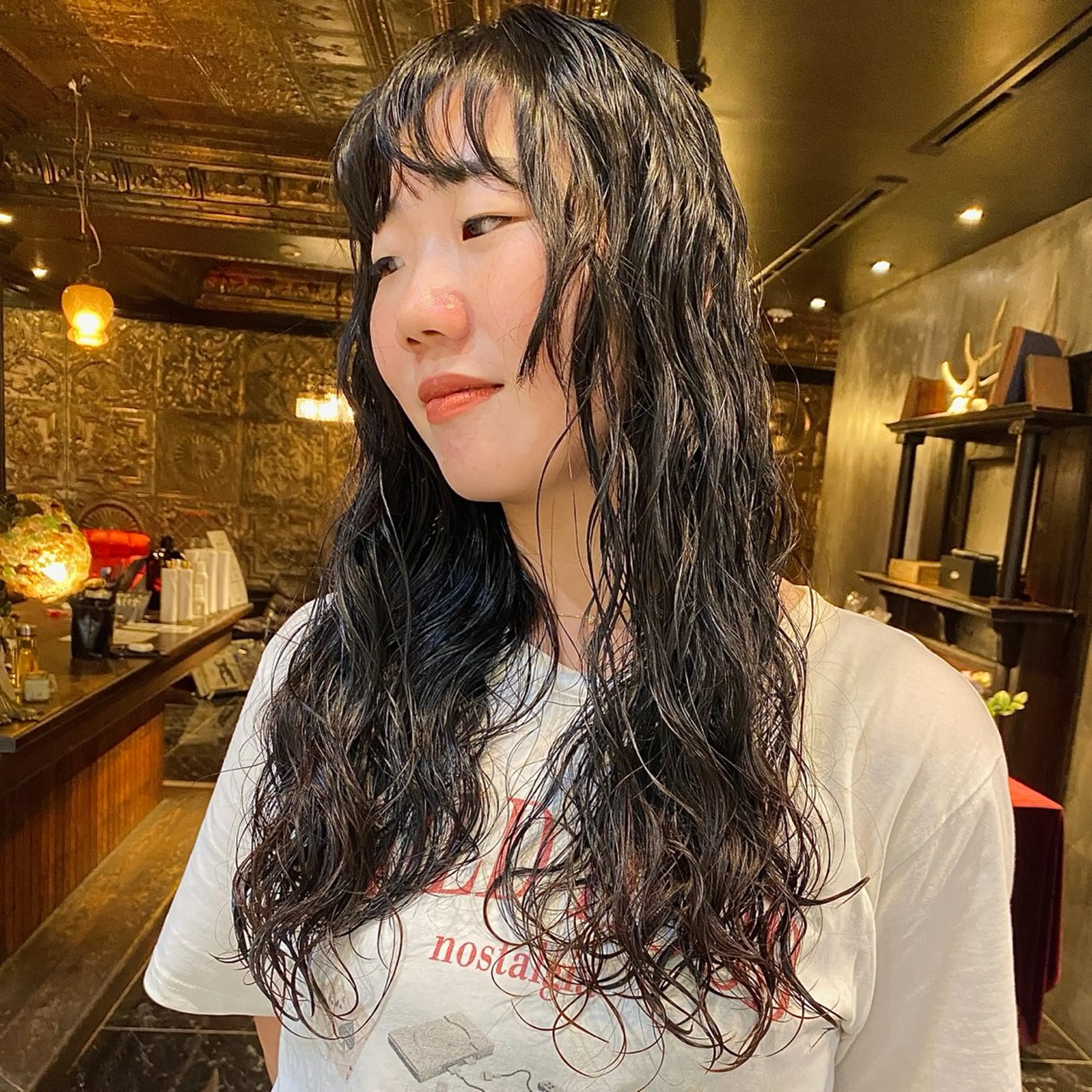 ロング パーマ レイヤーカット カット パーマ トリートメント メンズヘア/パーマ/ SHOUTOのヘアスタイル