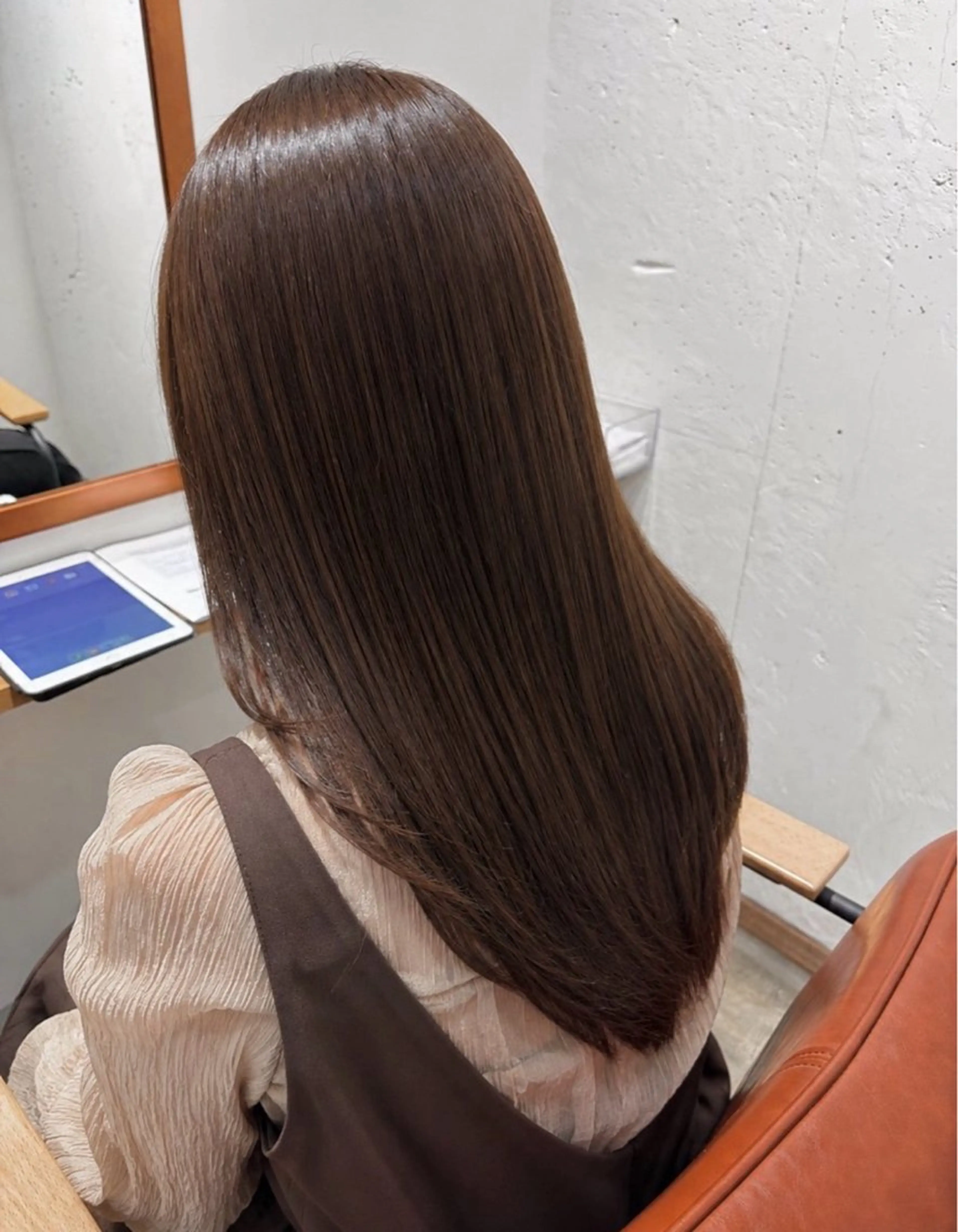 セミロング 髪質改善/美髪矯正/ つやカラー楓のヘアスタイル
