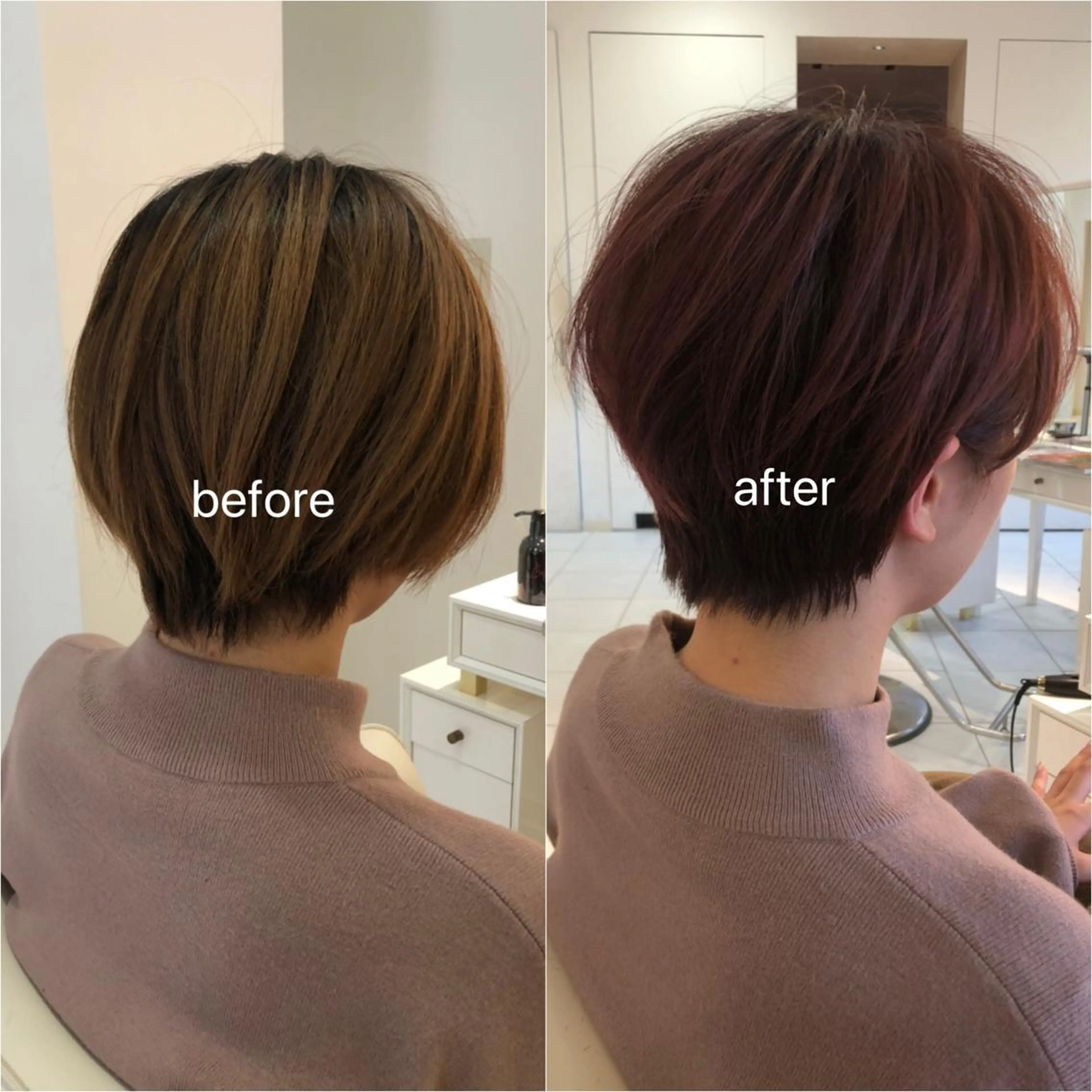 ショート カラー 店長/mao/ 前髪/顔周りカットのヘアスタイル