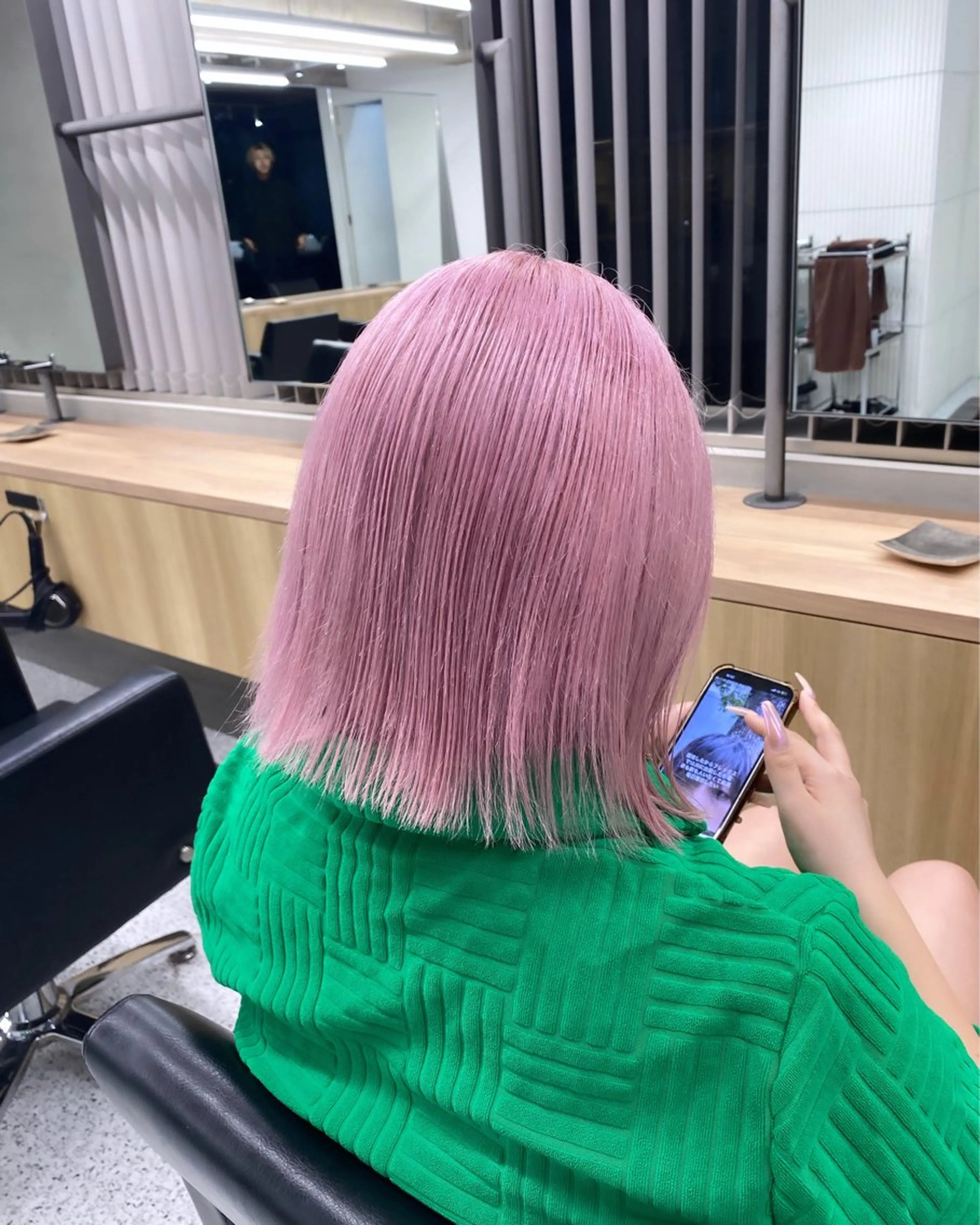 ミディアム カラー ベージュカラー ブリーチ ブロンド ケアブリーチ ダブルカラー カットモデル様無料 💎saaya💎のヘアスタイル