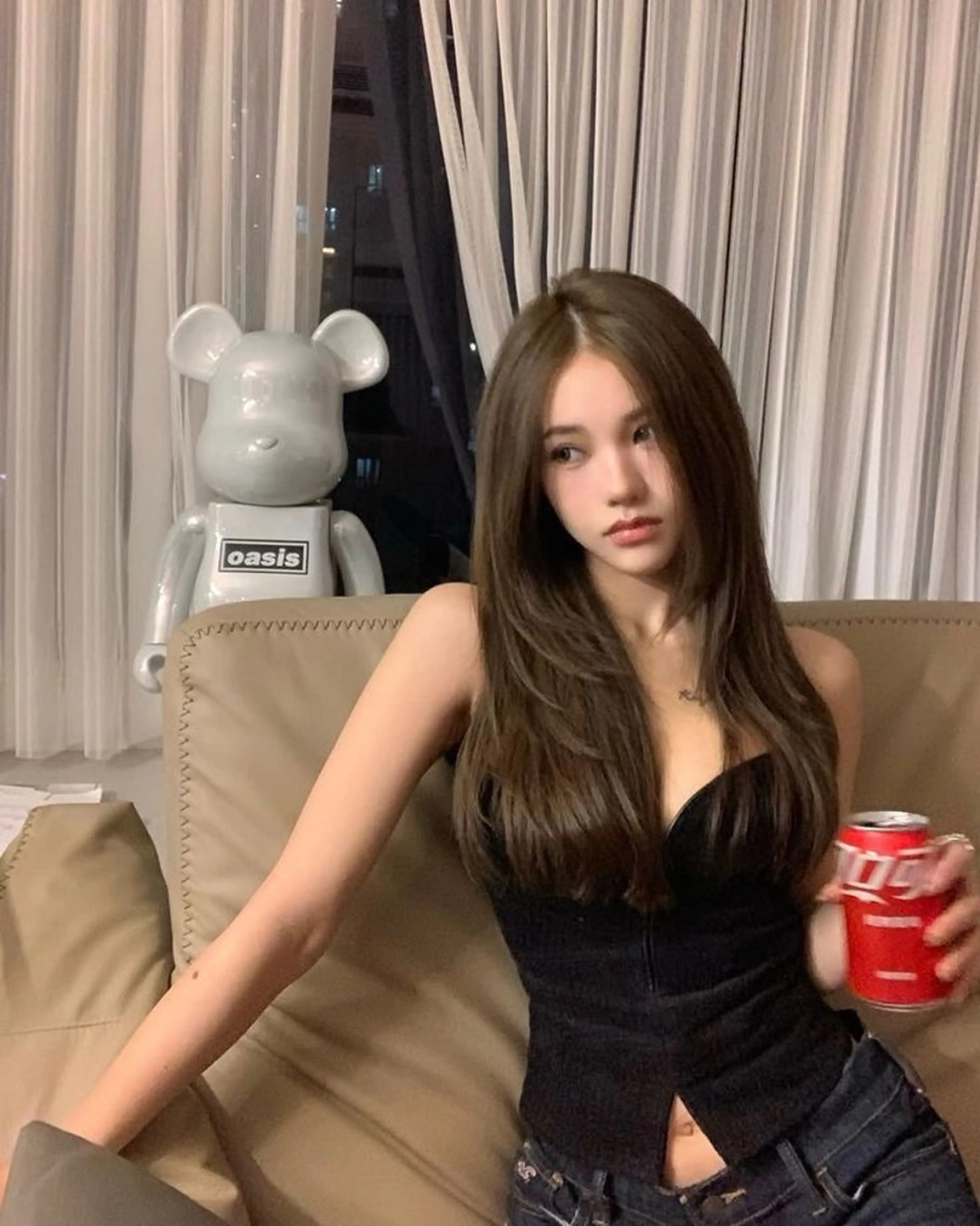 ロング カット ヘアカラー トリートメント 原宿／ワンホンヘア SAAYA🖤のヘアスタイル