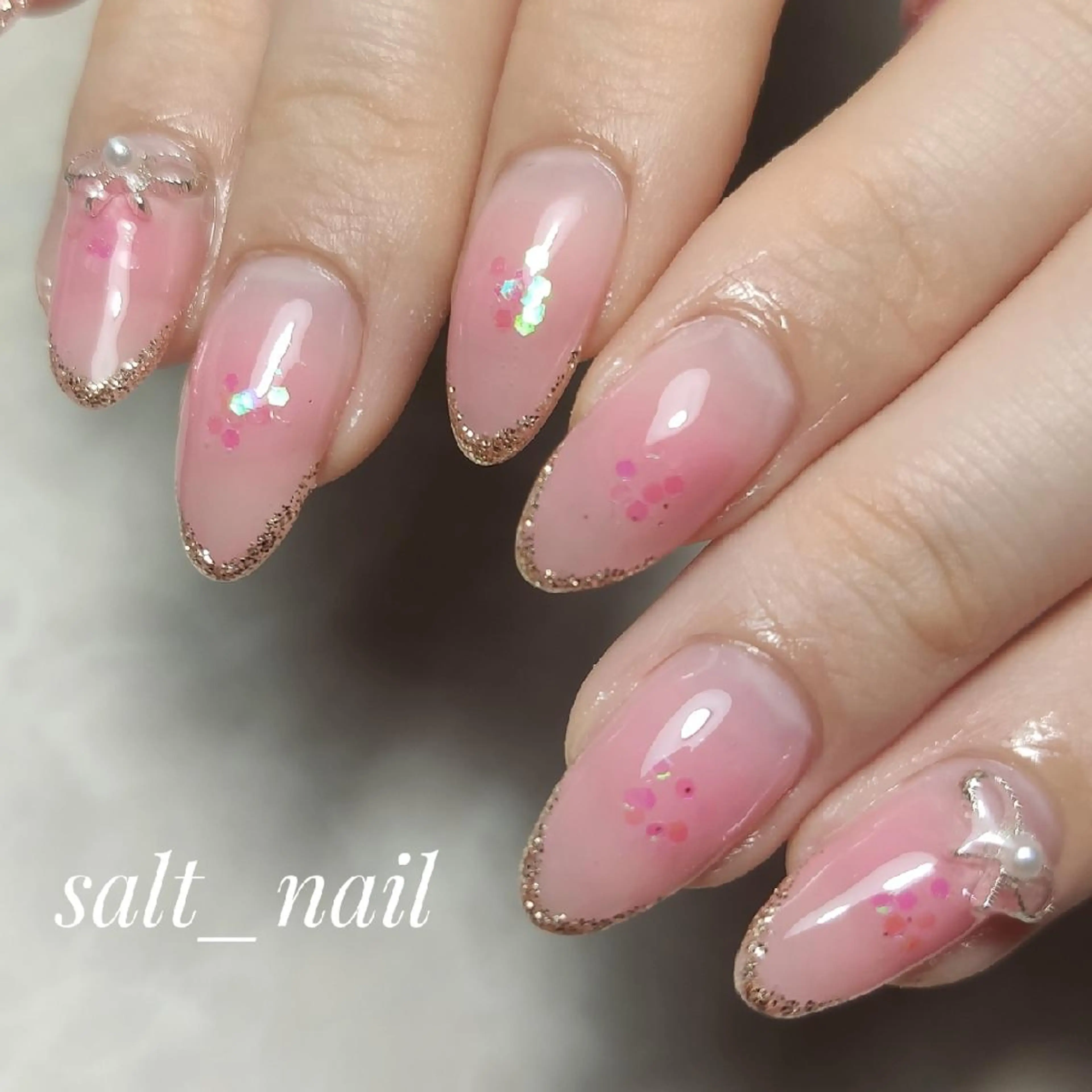 ネイル チークネイル ハンドネイル 個人サロン saltnailのネイルデザイン