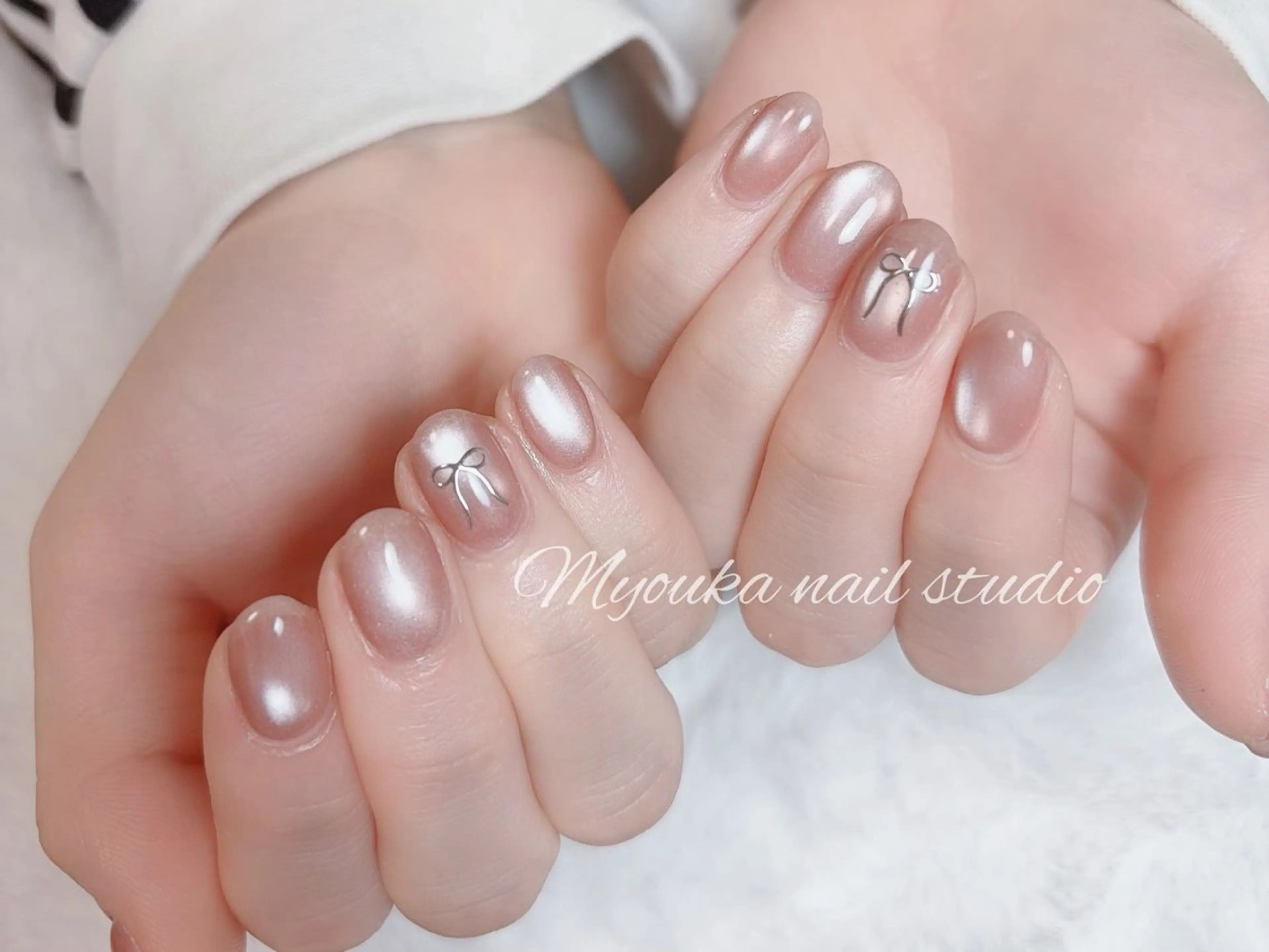 ネイル チークネイル 長さ出し フットネイル ジェルネイル グラデーション ハンドネイル ハンドケア Myouka所属・Myouka 板橋区大山駅前店のネイルデザイン