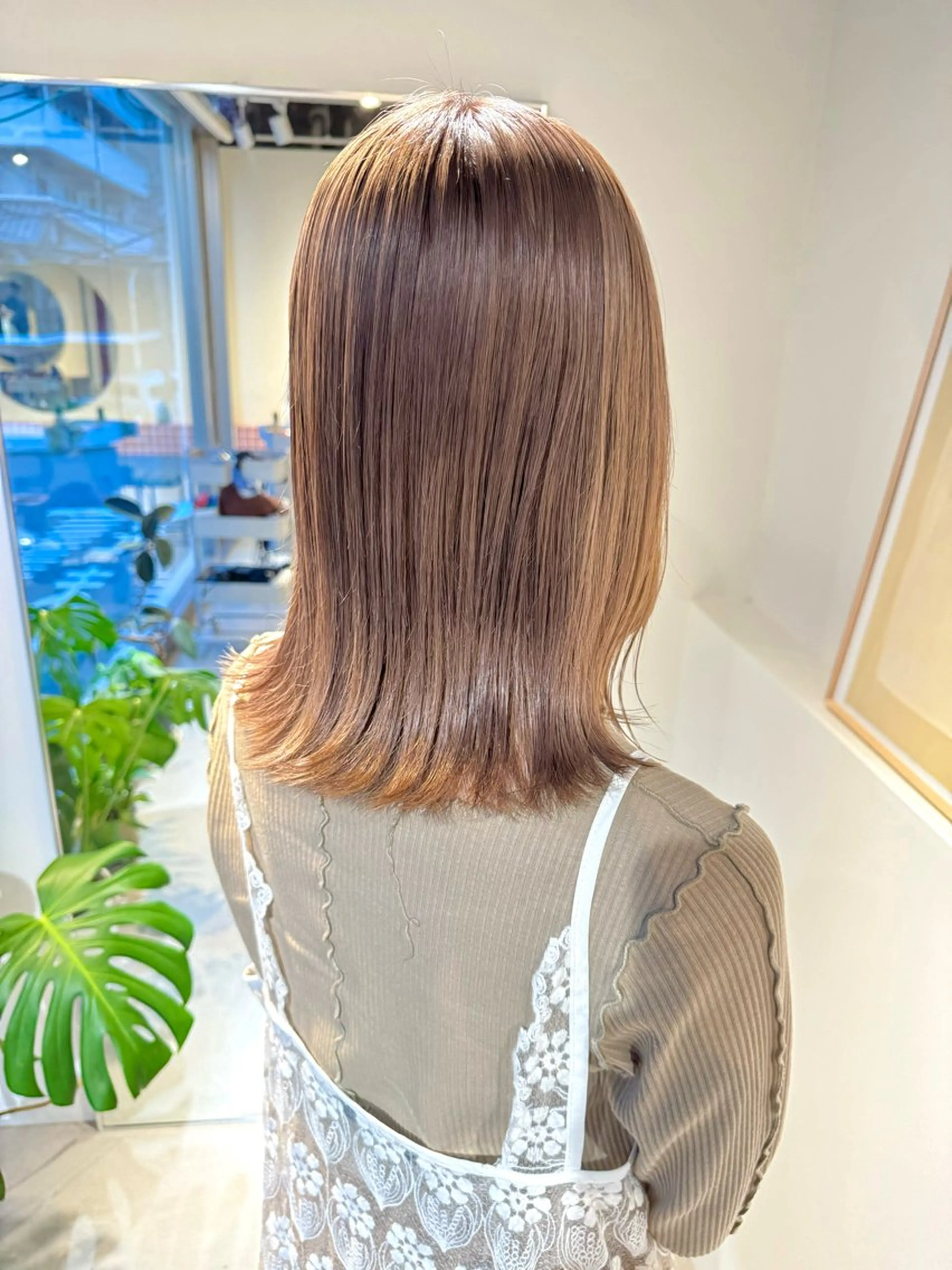 ミディアム カラー アディクシーカラー アッシュ ベージュカラー グレージュ オリーブカラー 髪質改善マスター 長尾勇弥/梅田中津のヘアスタイル