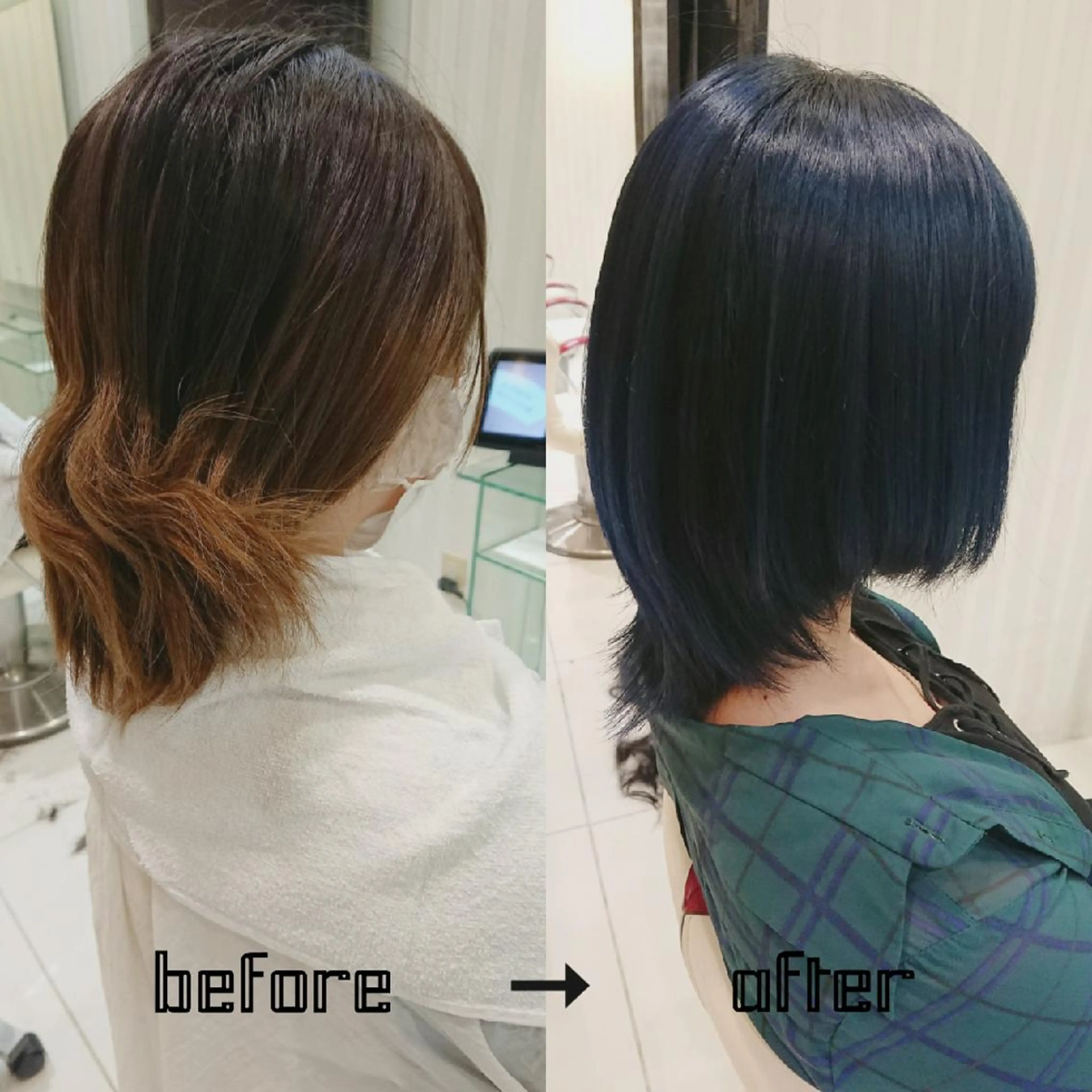 ミディアム カラー ブルーカラー 予約殺到！    久保田 隆仁のヘアスタイル