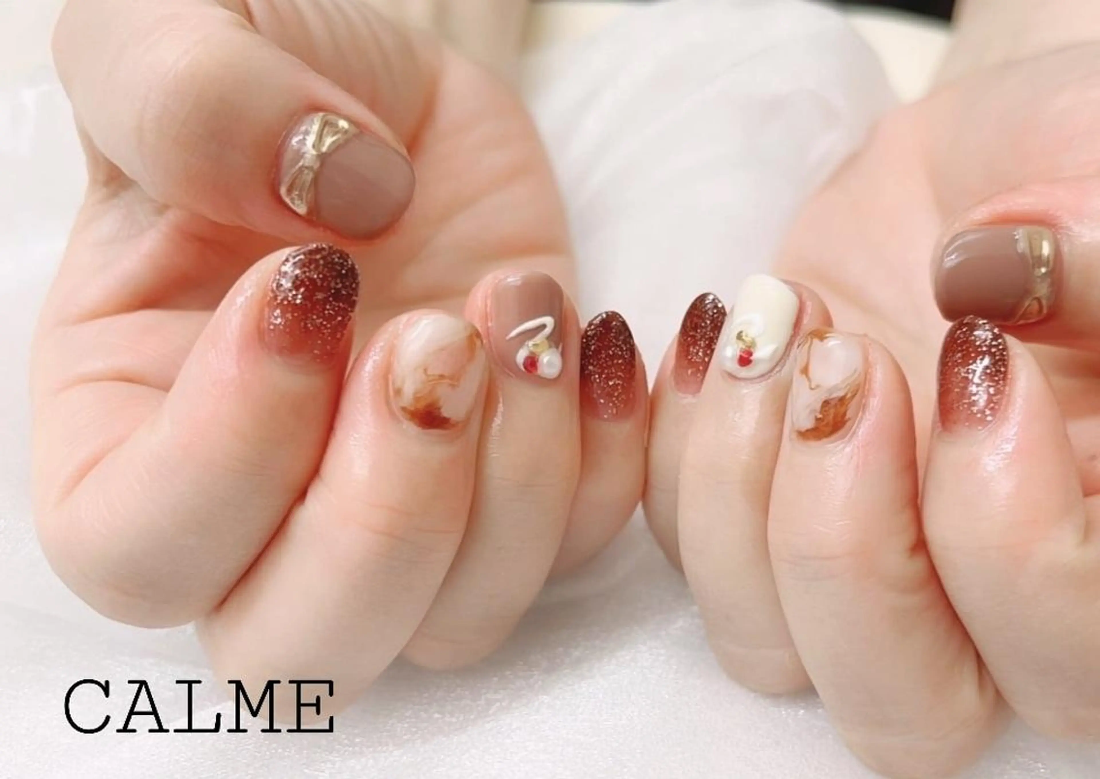ネイル 持ち込み バレンタイン CALME ♡のネイルデザイン