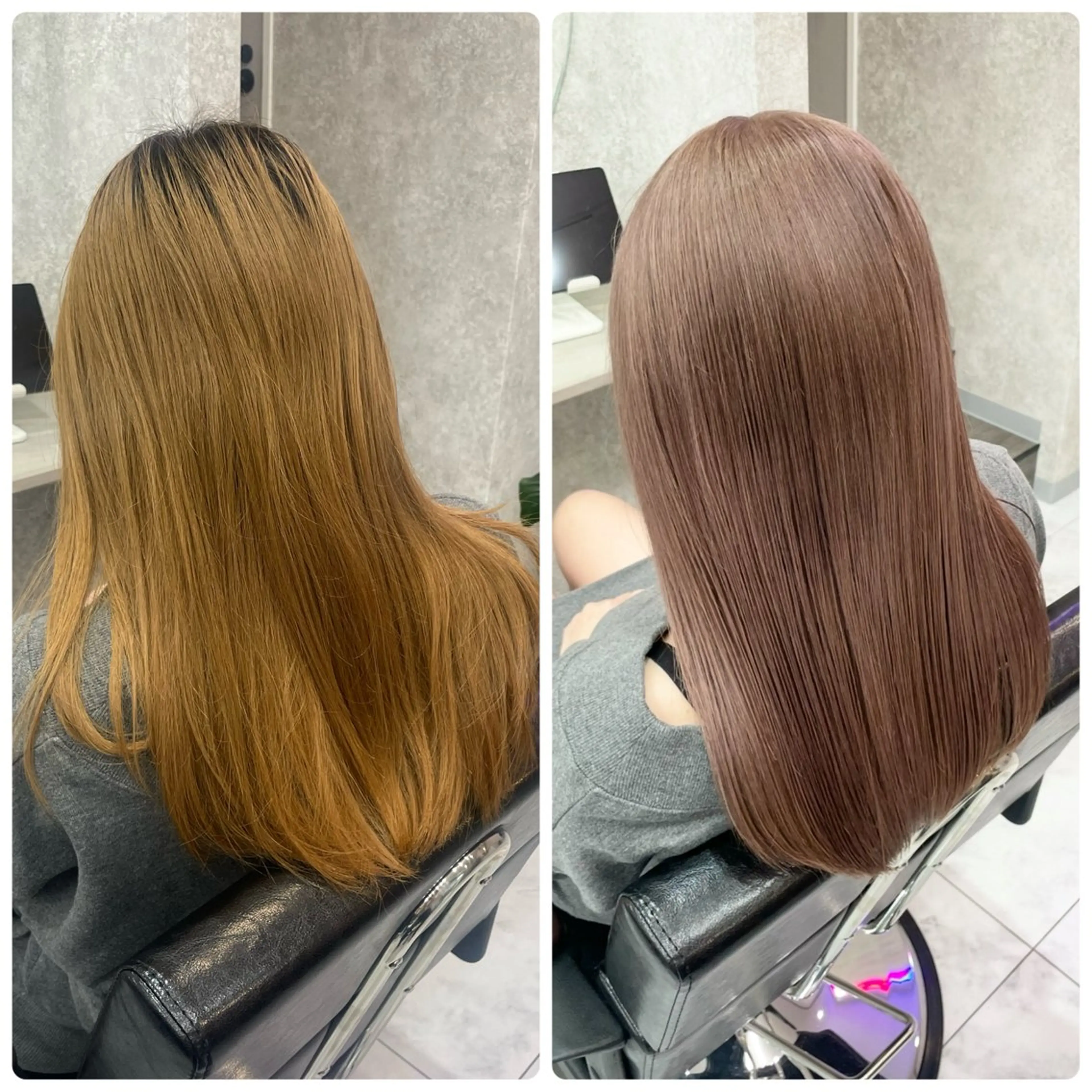 セミロング 🦋ハイトーン🦋 石山 希理🦋のヘアスタイル