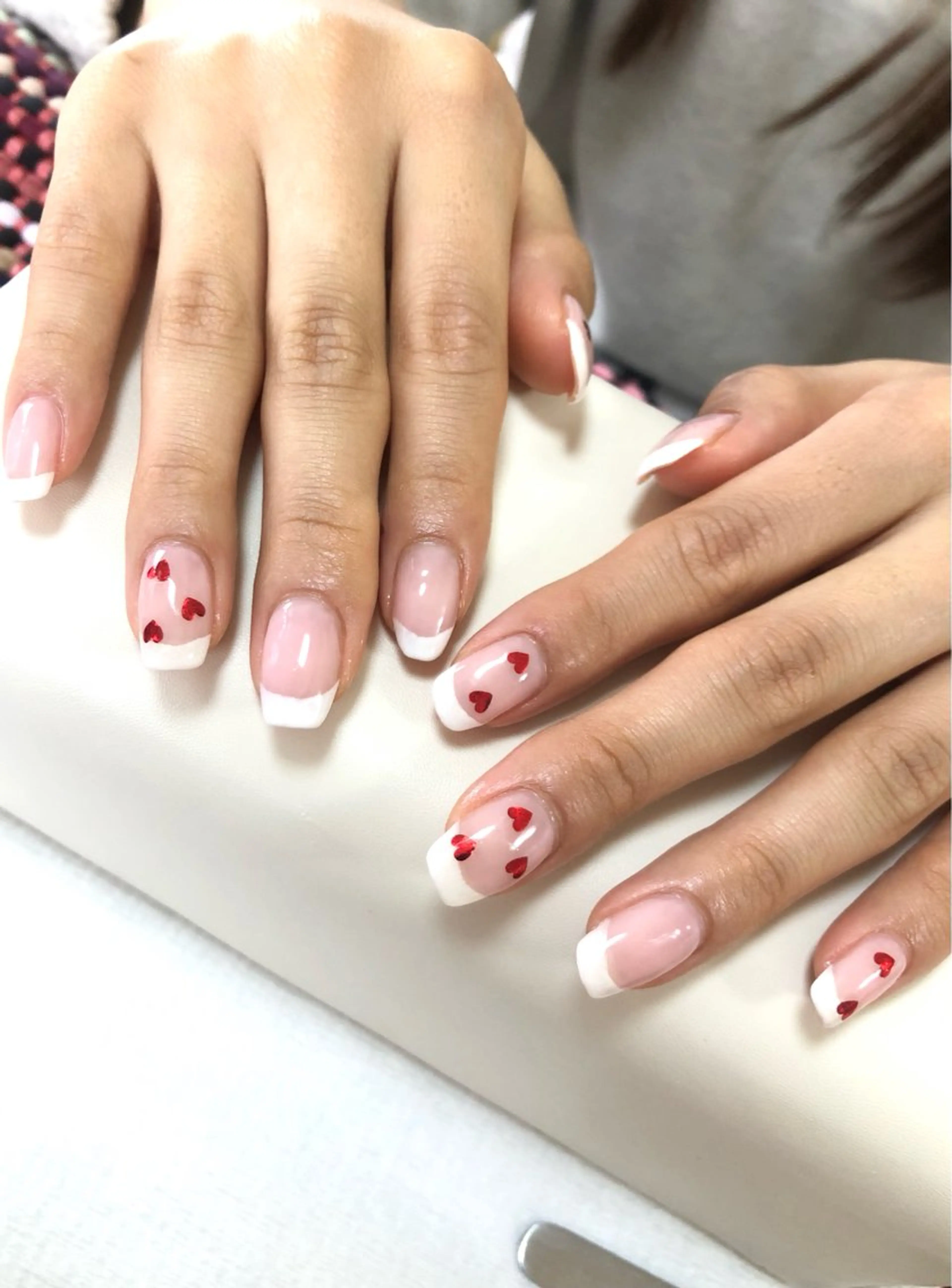 ネイル フレンチネイル ハート meeho所属・salon *meehoのネイルデザイン