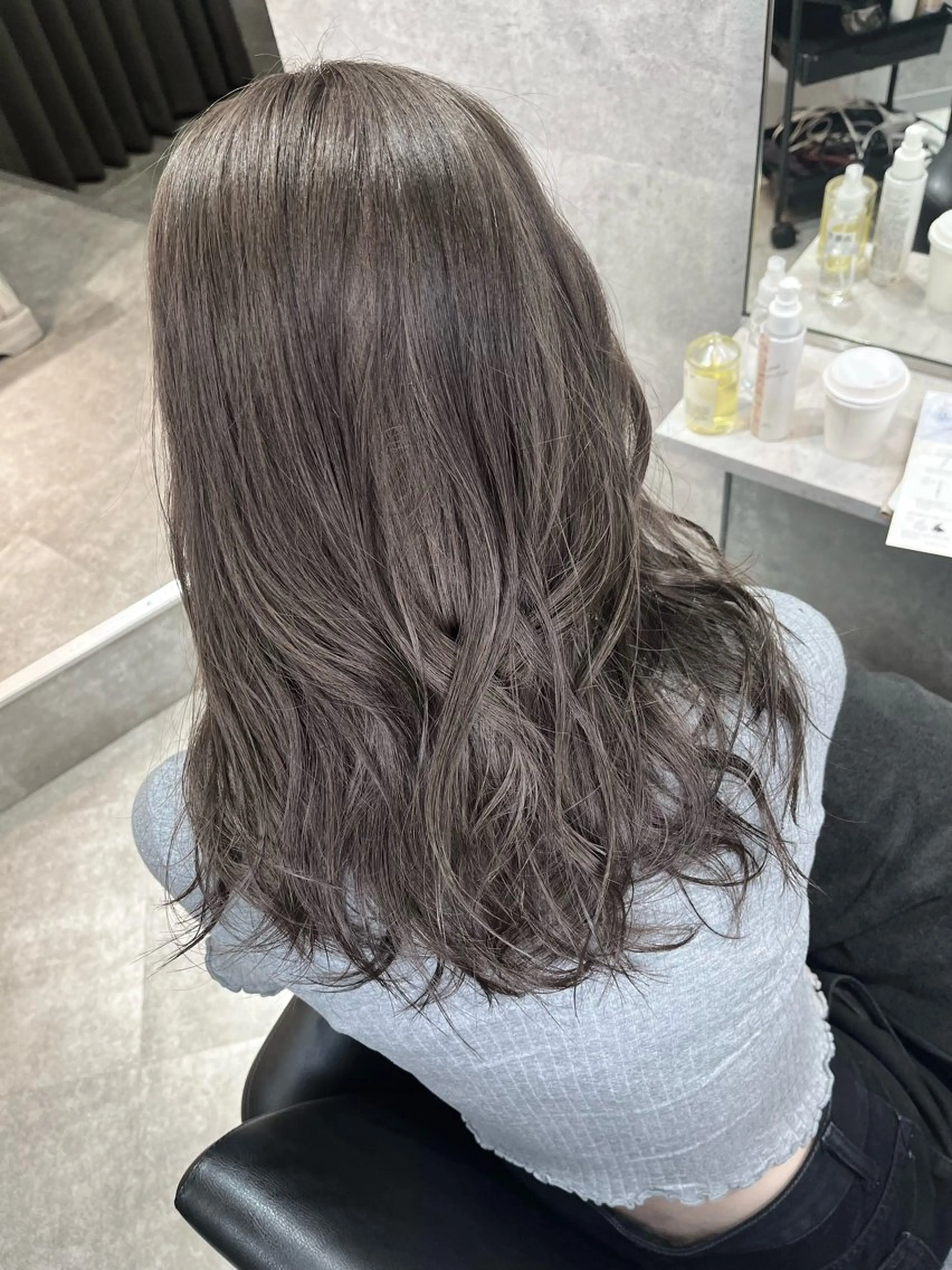 セミロング カラー ダブルカラー 新宿のヘアスタイル