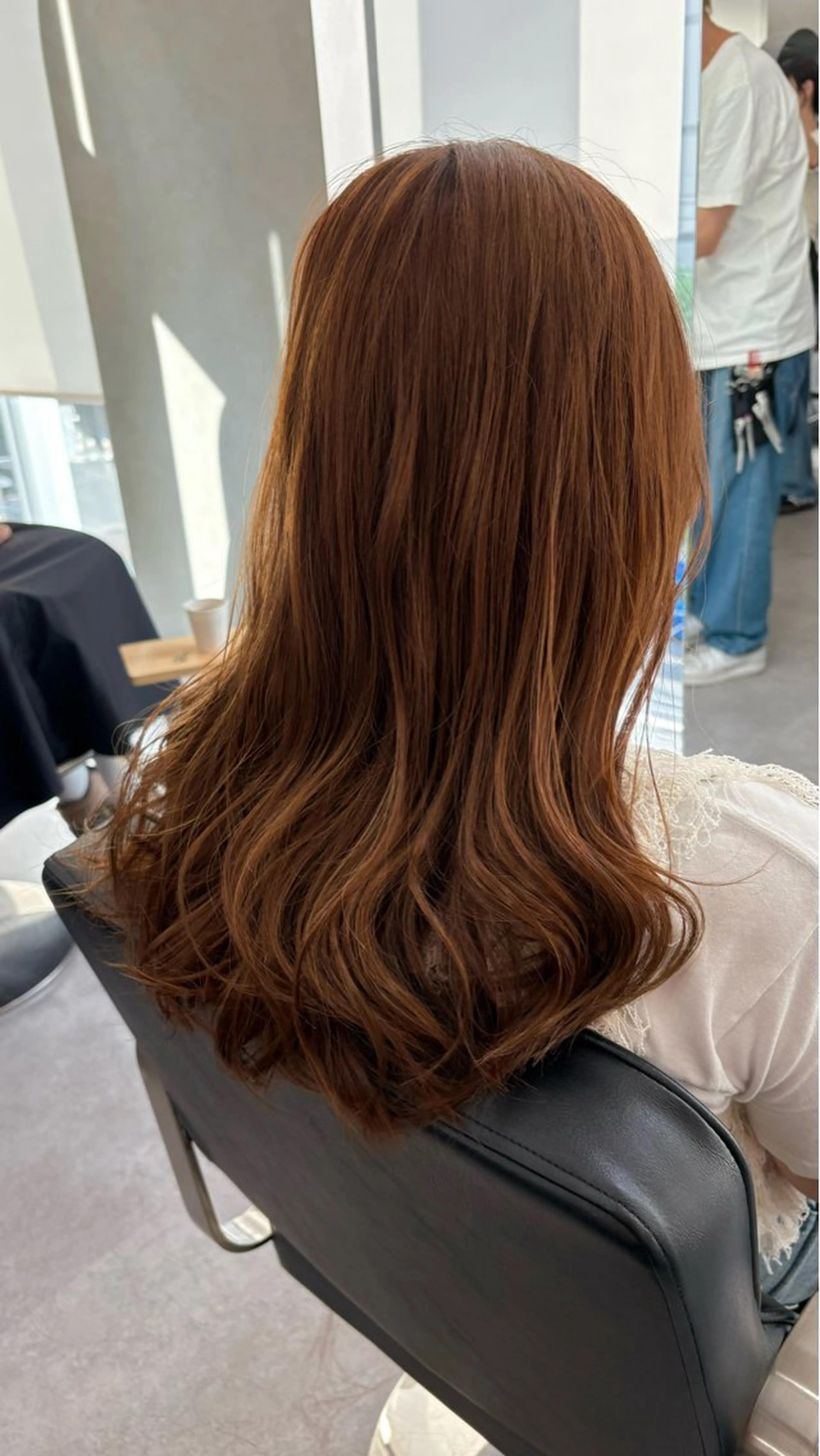 ロング カラー ベージュカラー オレンジ オレンジベージュ ロング カット ヘアカラー トリートメント ショート/ボブ/ 透明感カラー🌿神永のヘアスタイル