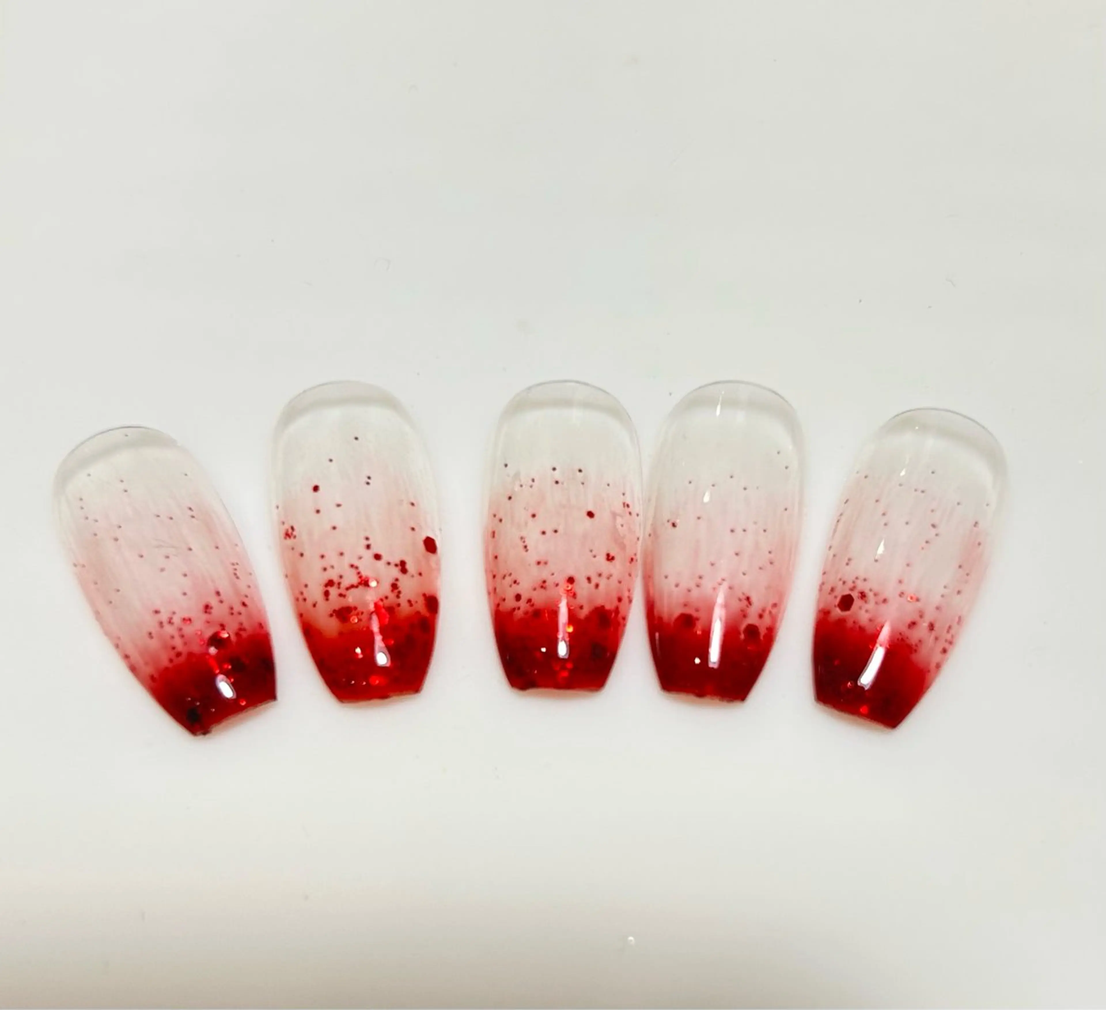 ラメグラデーション🩵の写真