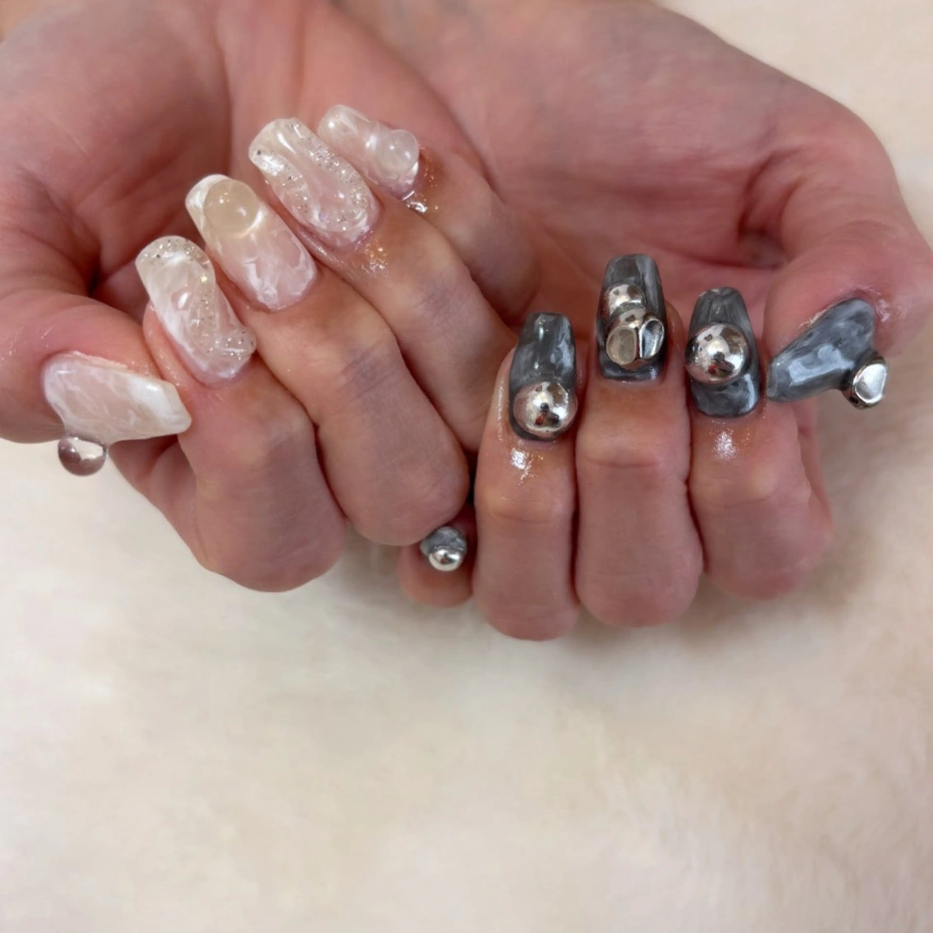 ネイル ハンドネイル Sea  nail by emaのネイルデザイン