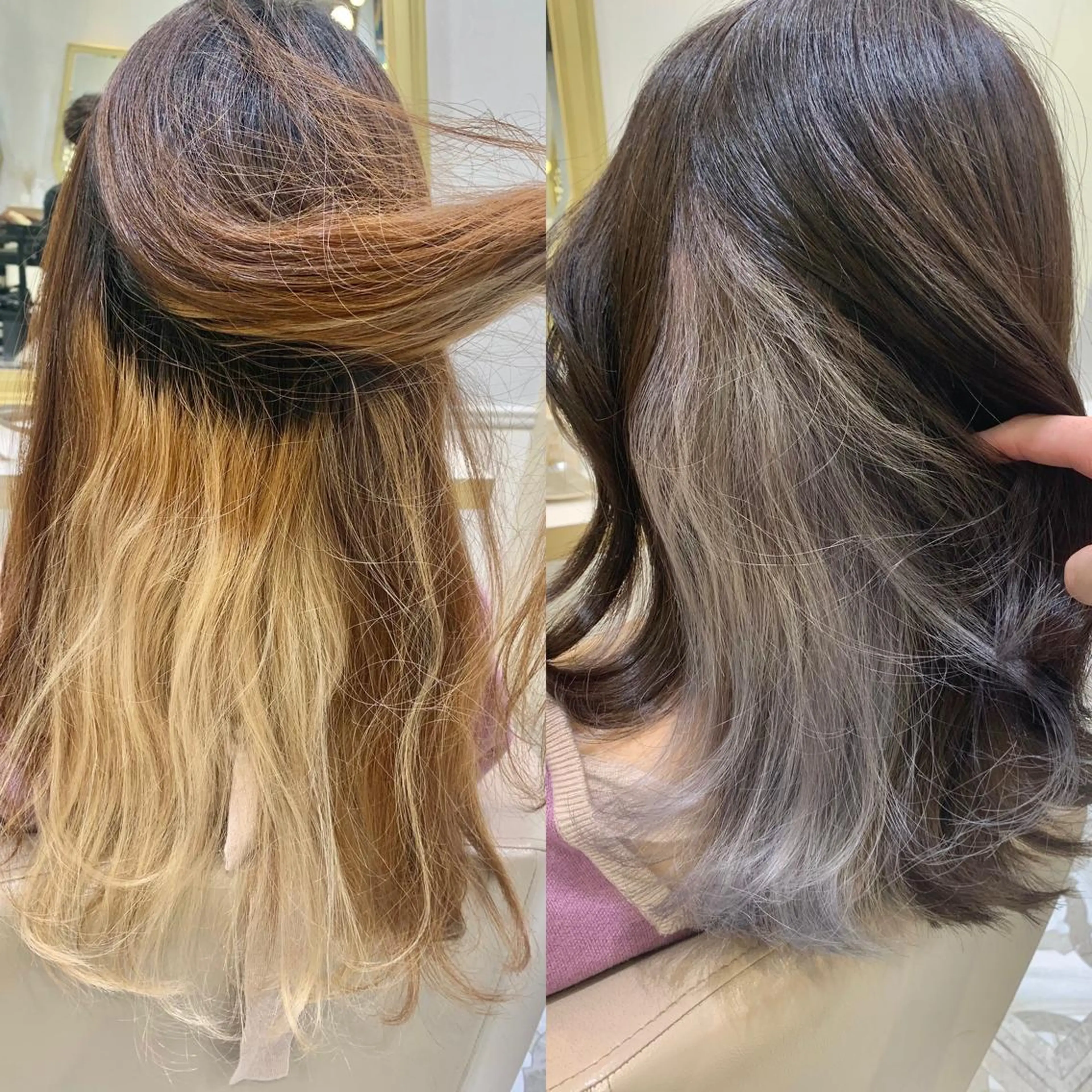 セミロング カラー パーマ ヘアアレンジ メンズ キッズ ネイル マツエク・マツパ アイブロウ カット ヘアカラー トリートメント 《褒められる》 透明感カラー/小嶋のヘアスタイル