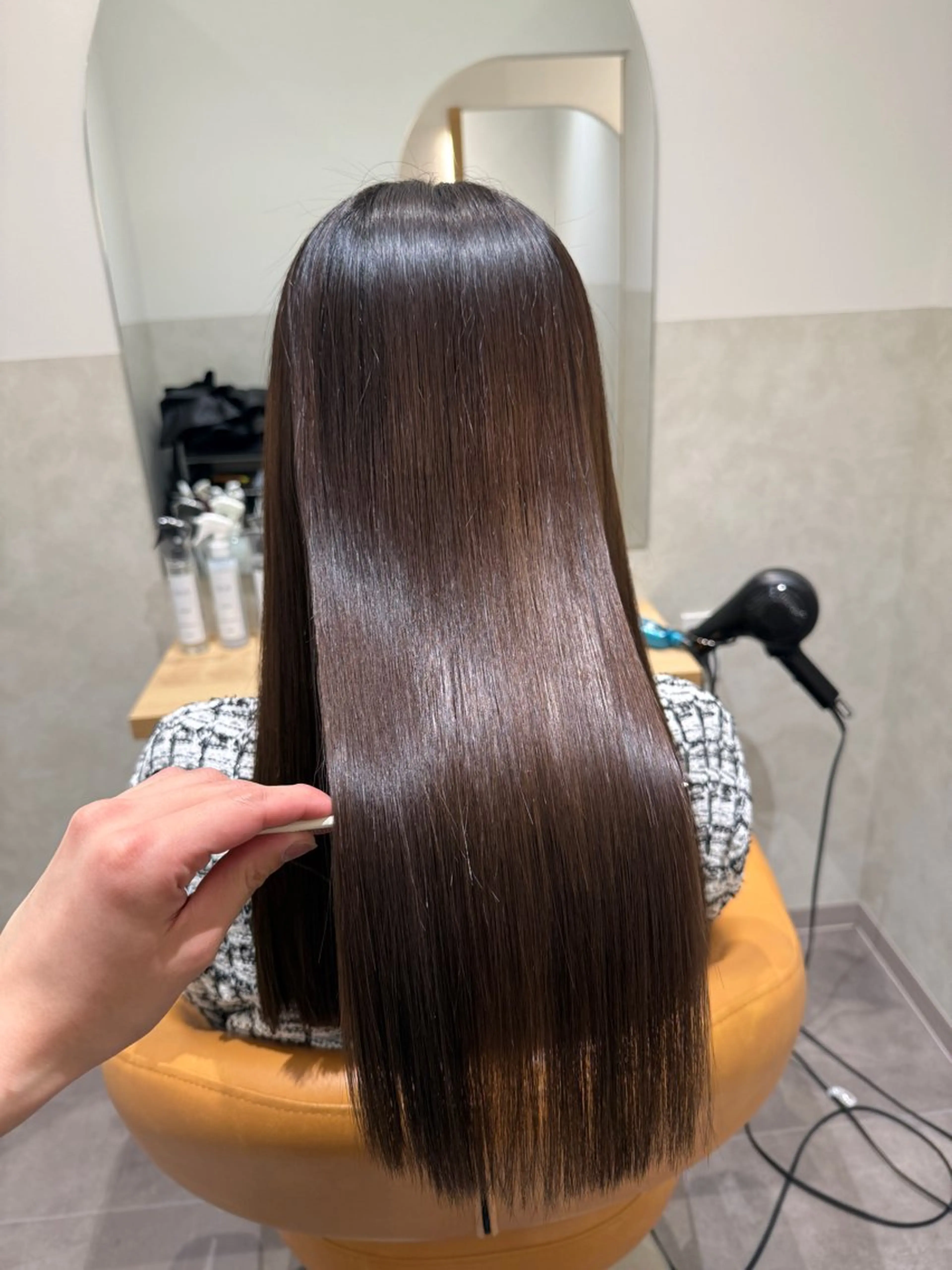 ロング 髪質改善 縮毛矯正 トリートメント 阿部 祥大のヘアスタイル