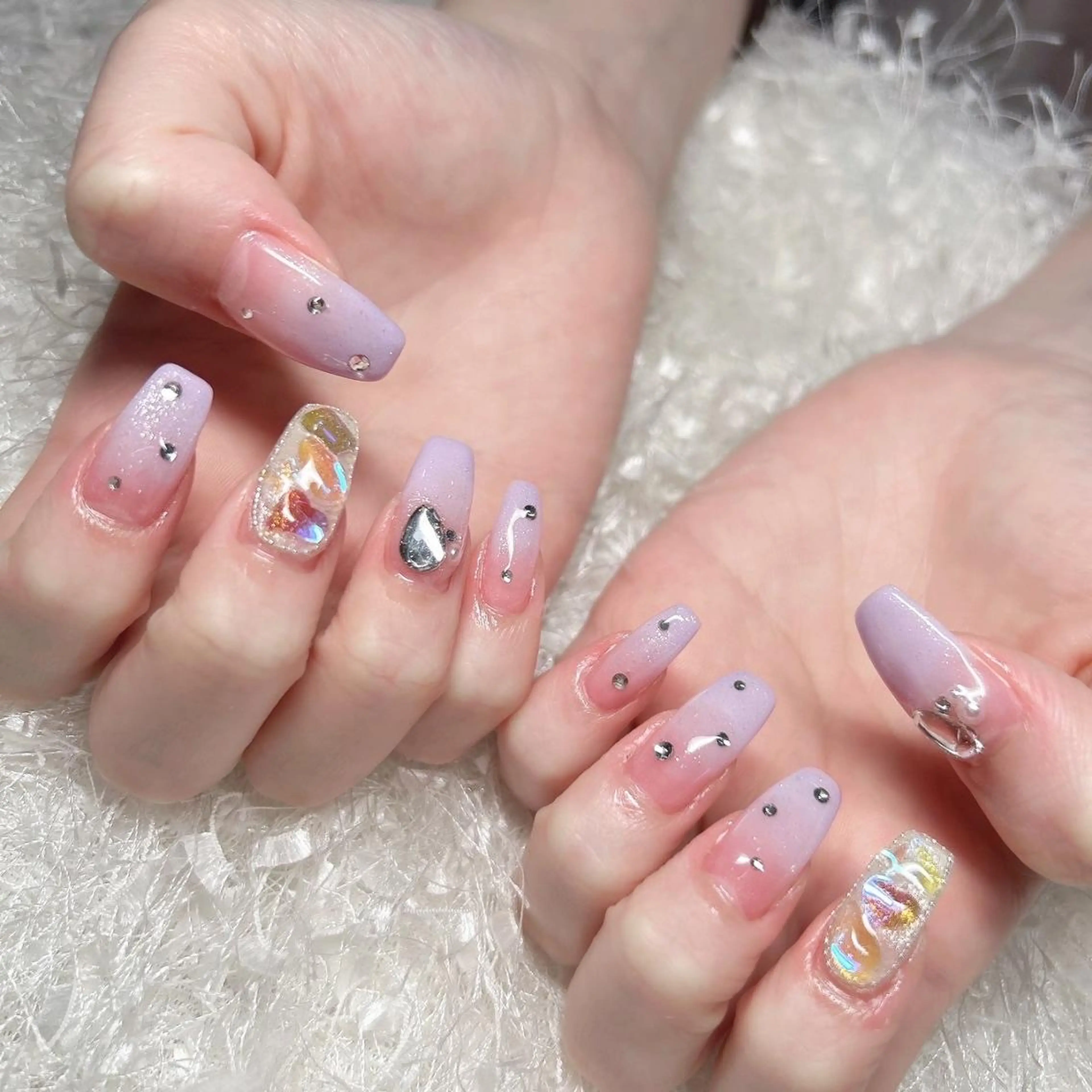 ネイル 長さ出し フレンチネイル ジェルネイル グラデーション 韓国ネイル ハンドネイル Nail&eye Belire 新宿のネイルデザイン