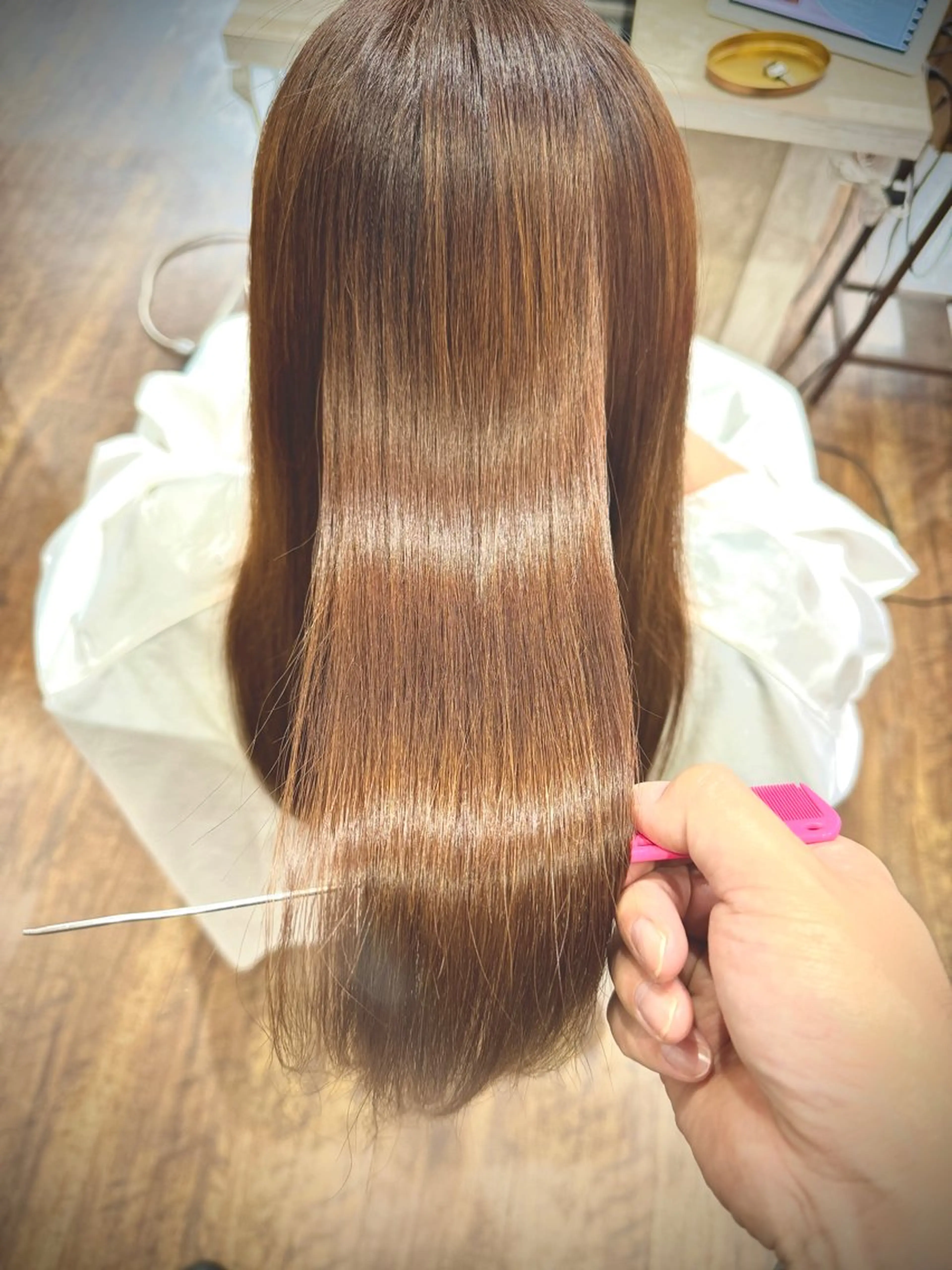 カット+髪質改善ストレート+艶カラー+艶髪トリートメントの写真