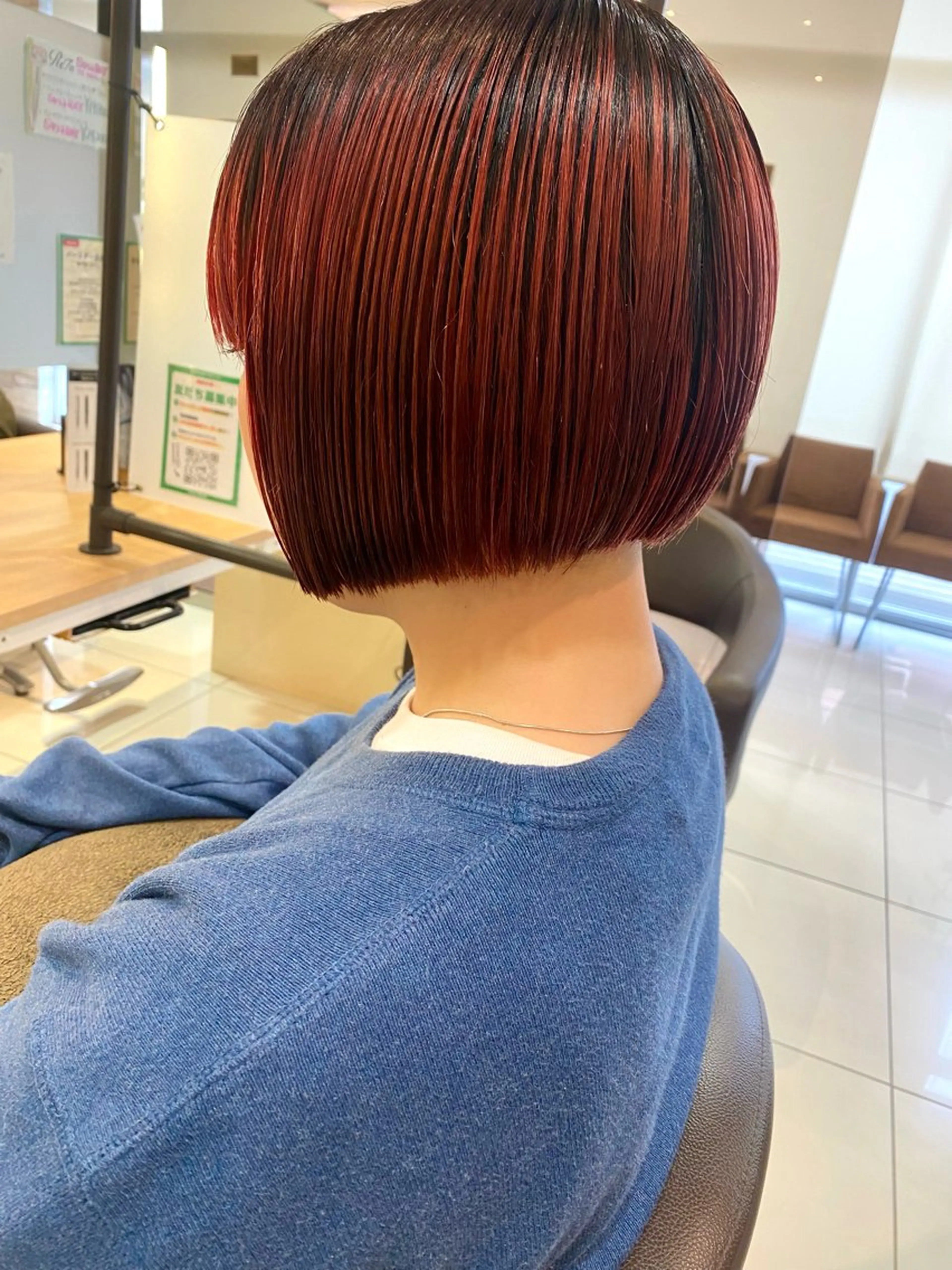 ショート 切りっぱなしボブ 前下がりボブ ボブ 顔周りカット 髪質改善 カット 波巻き/メンズ/ ショート/☆いとみなのヘアスタイル