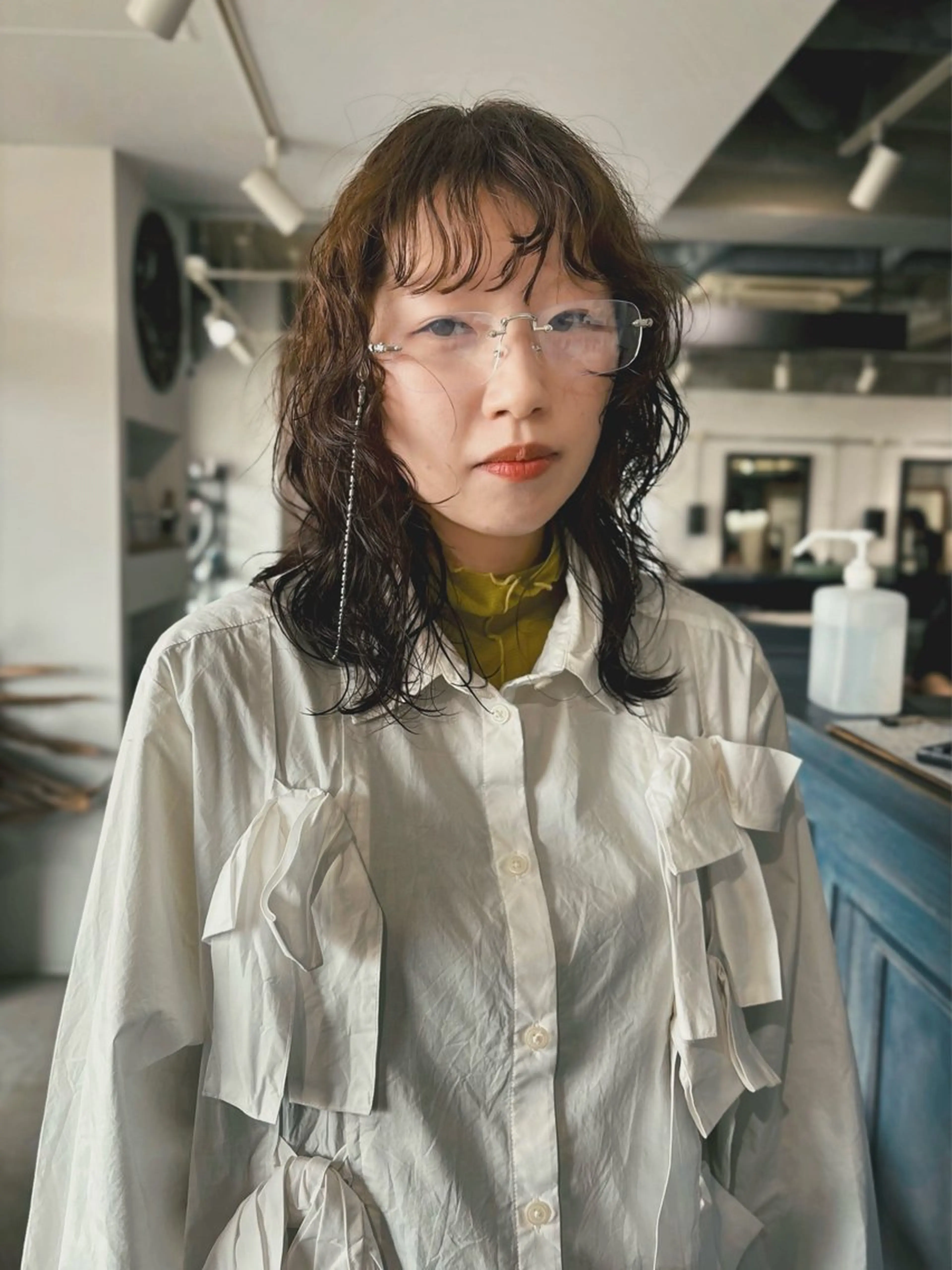 ミディアム パーマ ミディアムパーマ レイヤーカット カット パーマ トリートメント デザインパーマ 藤田和樹のヘアスタイル