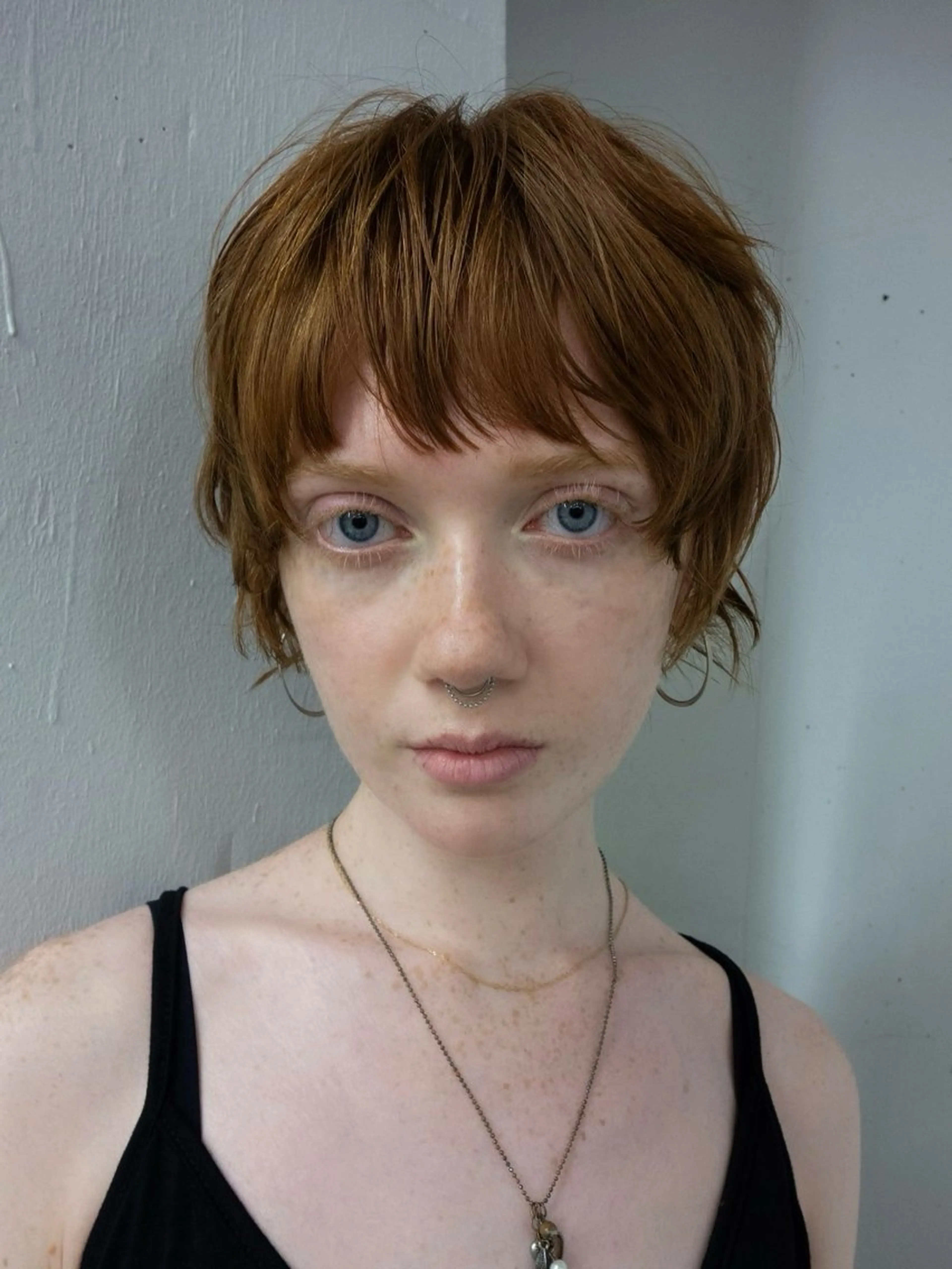 ショート オン眉 暖色/パーマ 🌼クニトウメイのヘアスタイル