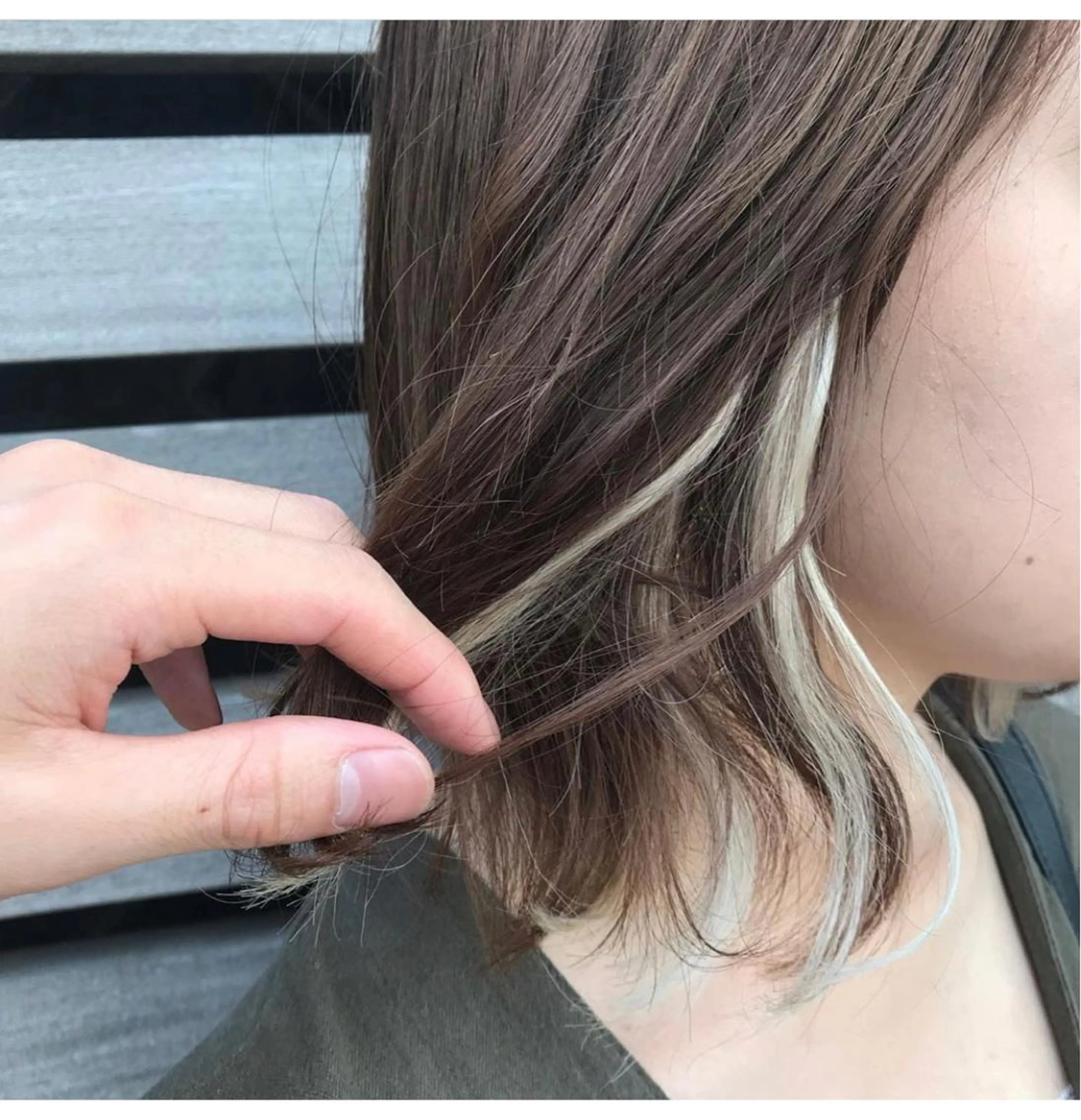 ショート エクステ レイヤーウルフ エクステ磯部のヘアスタイル