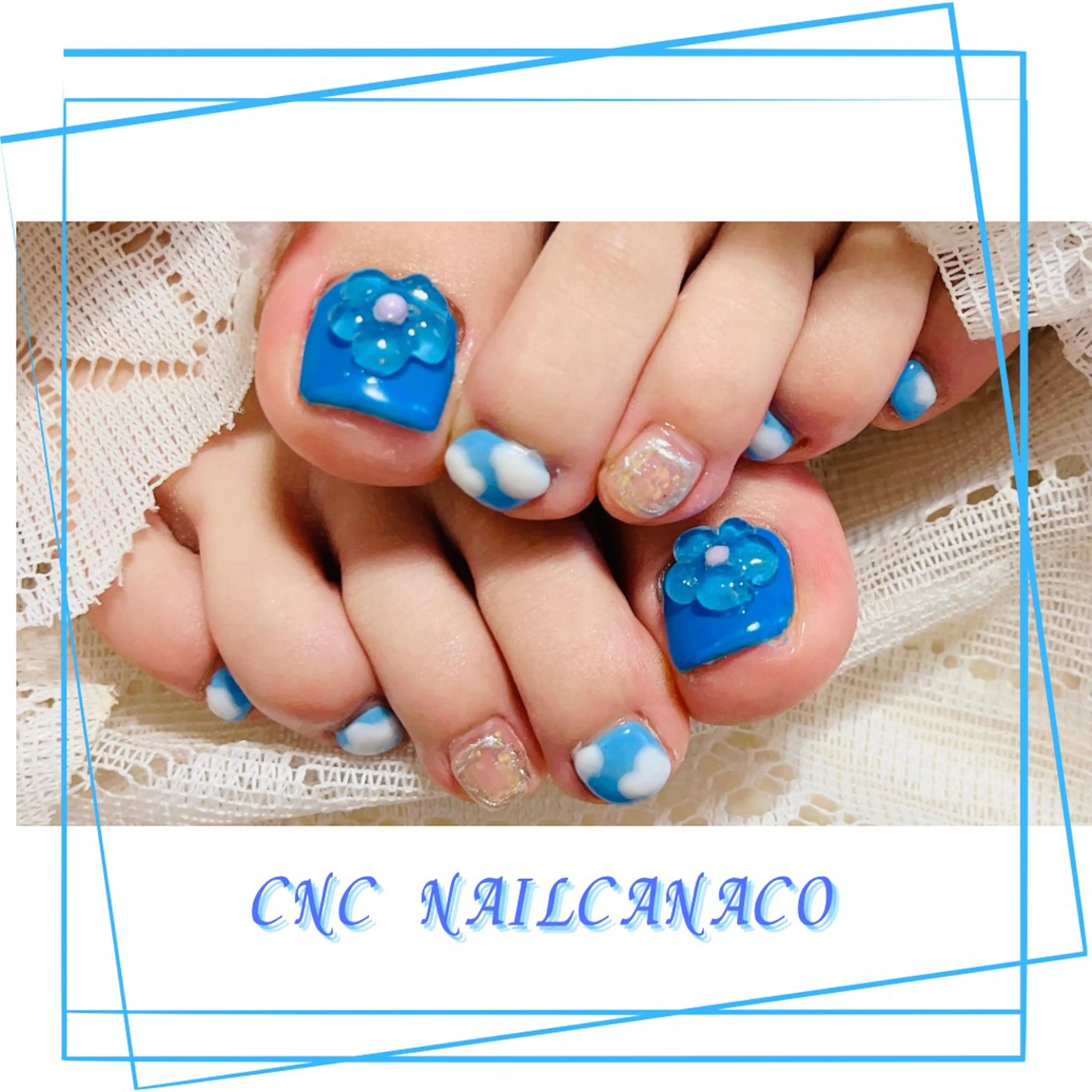 ネイル アートネイル フラワーネイル フットネイル ジェルネイル 韓国ネイル ベテランネイル cnc  nailのネイルデザイン