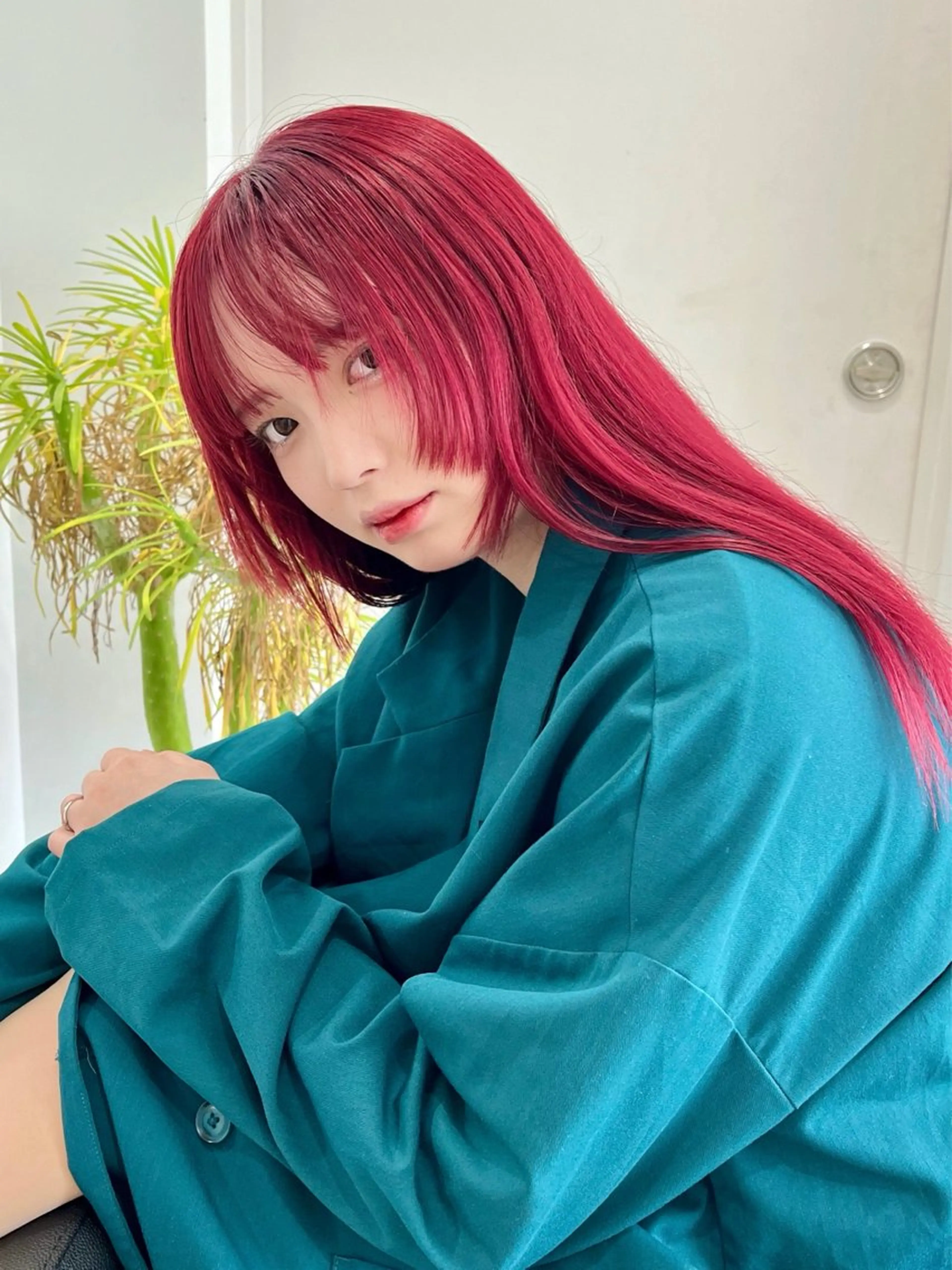 ロング カラー 縮毛矯正/ハイトーン /パーマ/せき🧸のヘアスタイル