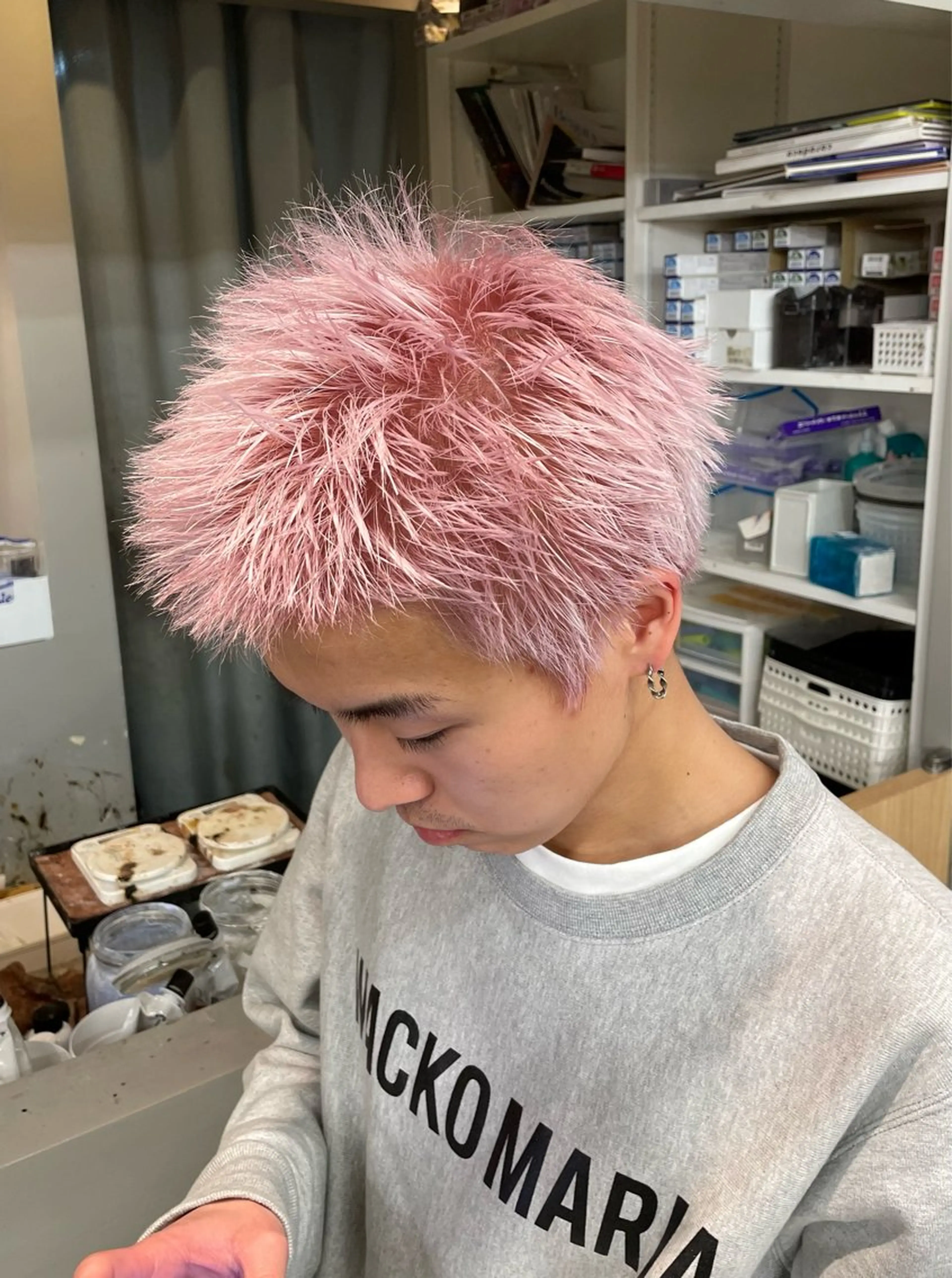 ショート カラー メンズ カマタ ハルキのヘアスタイル