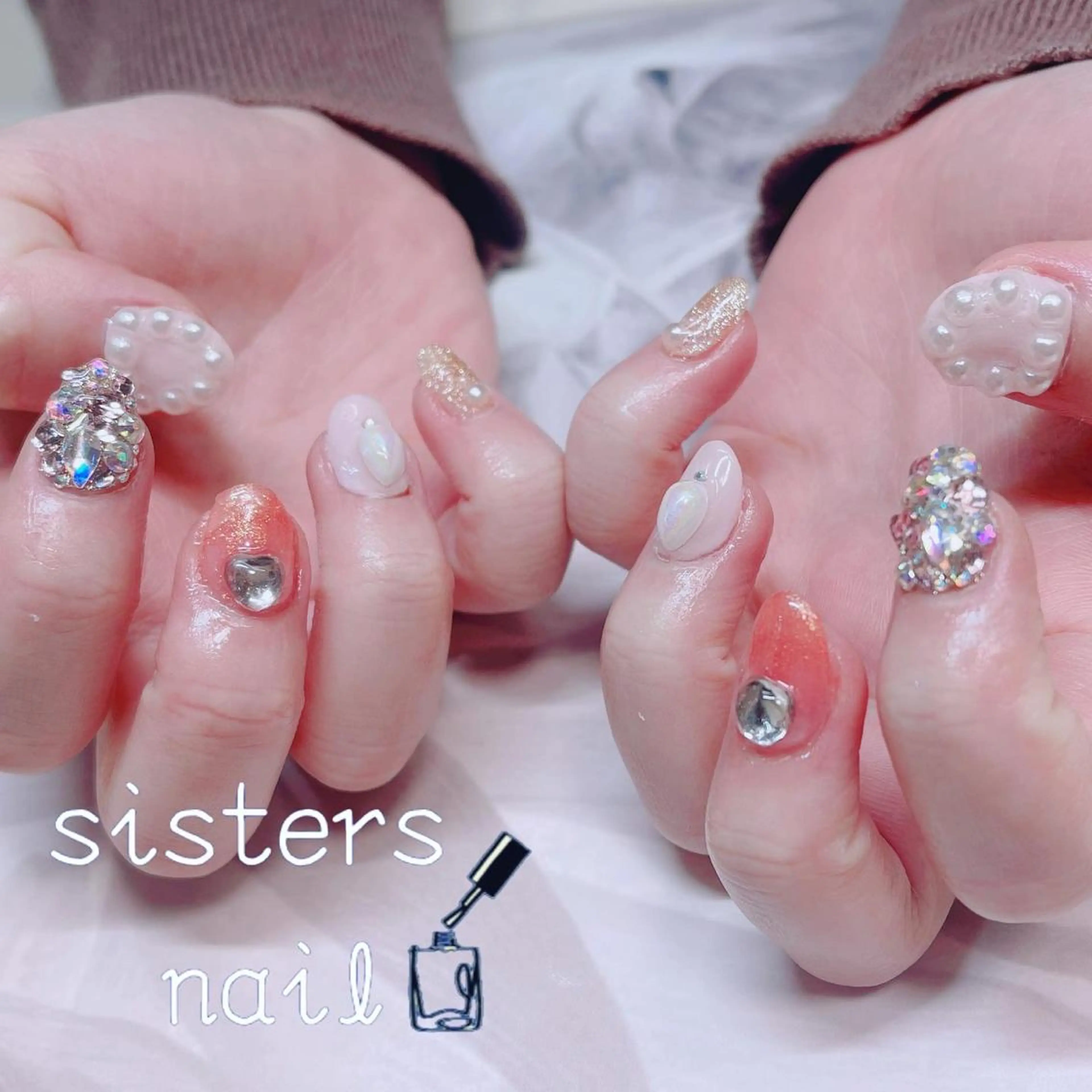 ネイル アートネイル 韓国ネイル ワンカラーネイル 春ネイル ハンドネイル ハンドケア sisters nail.fのネイルデザイン