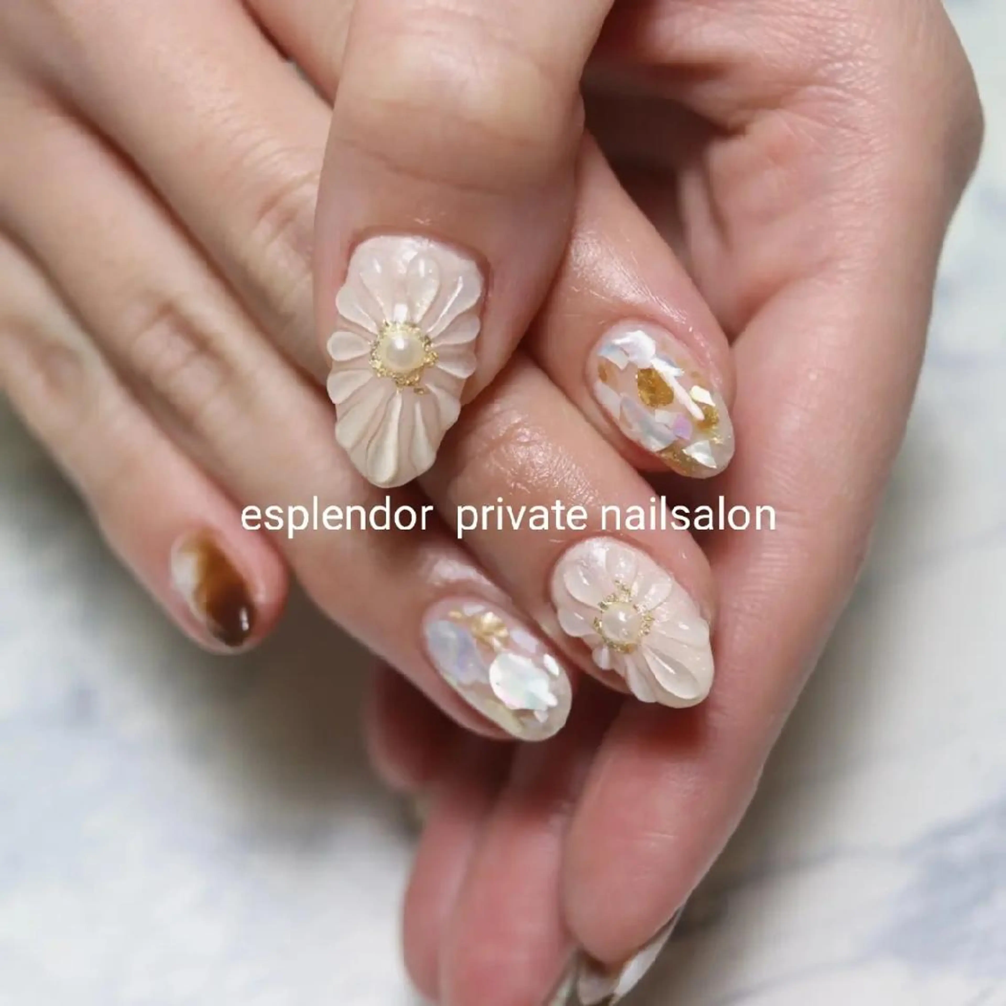 ネイル クリアネイル 持ち込み ぷっくりネイル esplendor  エスプレンドル所属・esplendor  小野寺のネイルデザイン