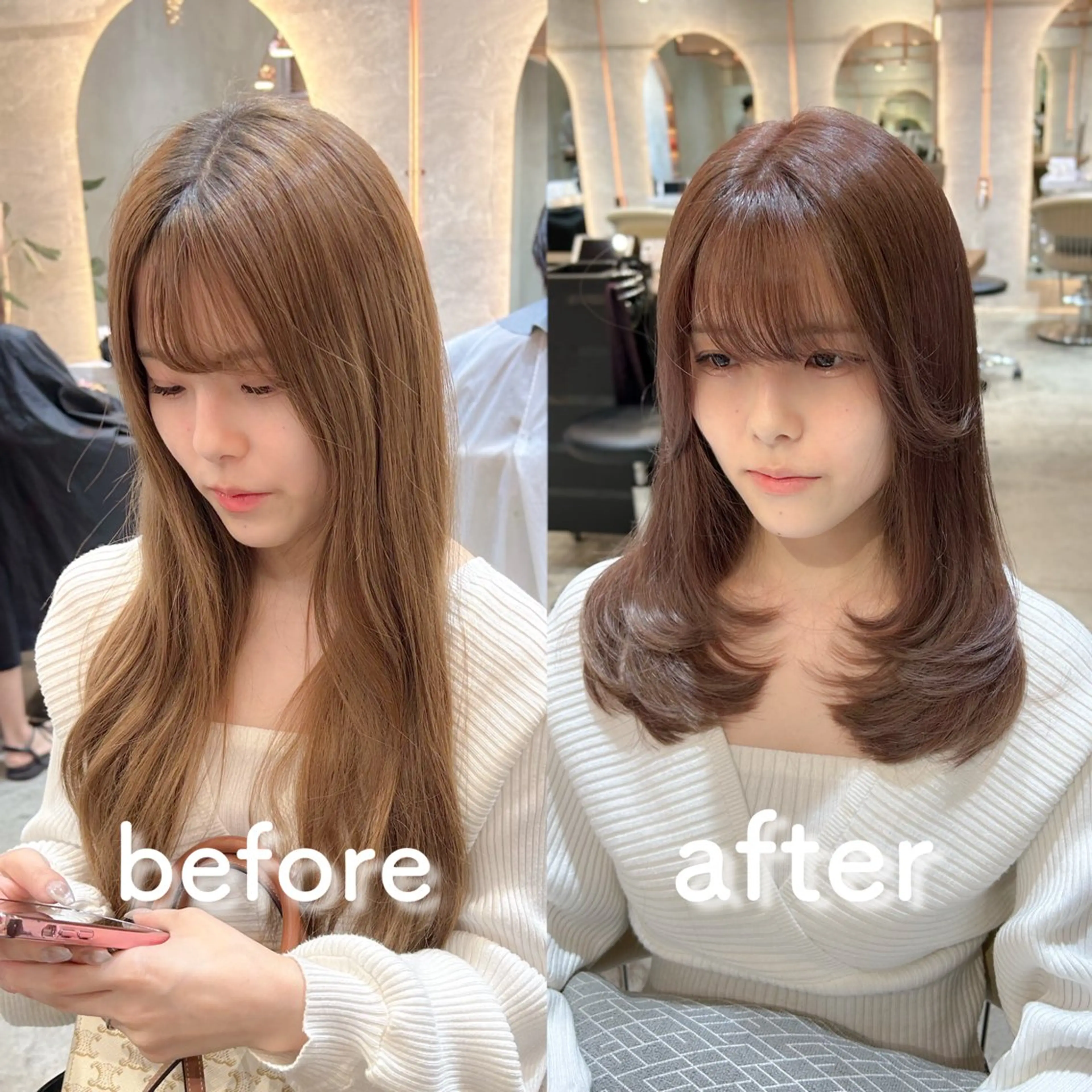 ミディアム レイヤーカット ハッシュカット/韓国 レイヤー/カハナのヘアスタイル