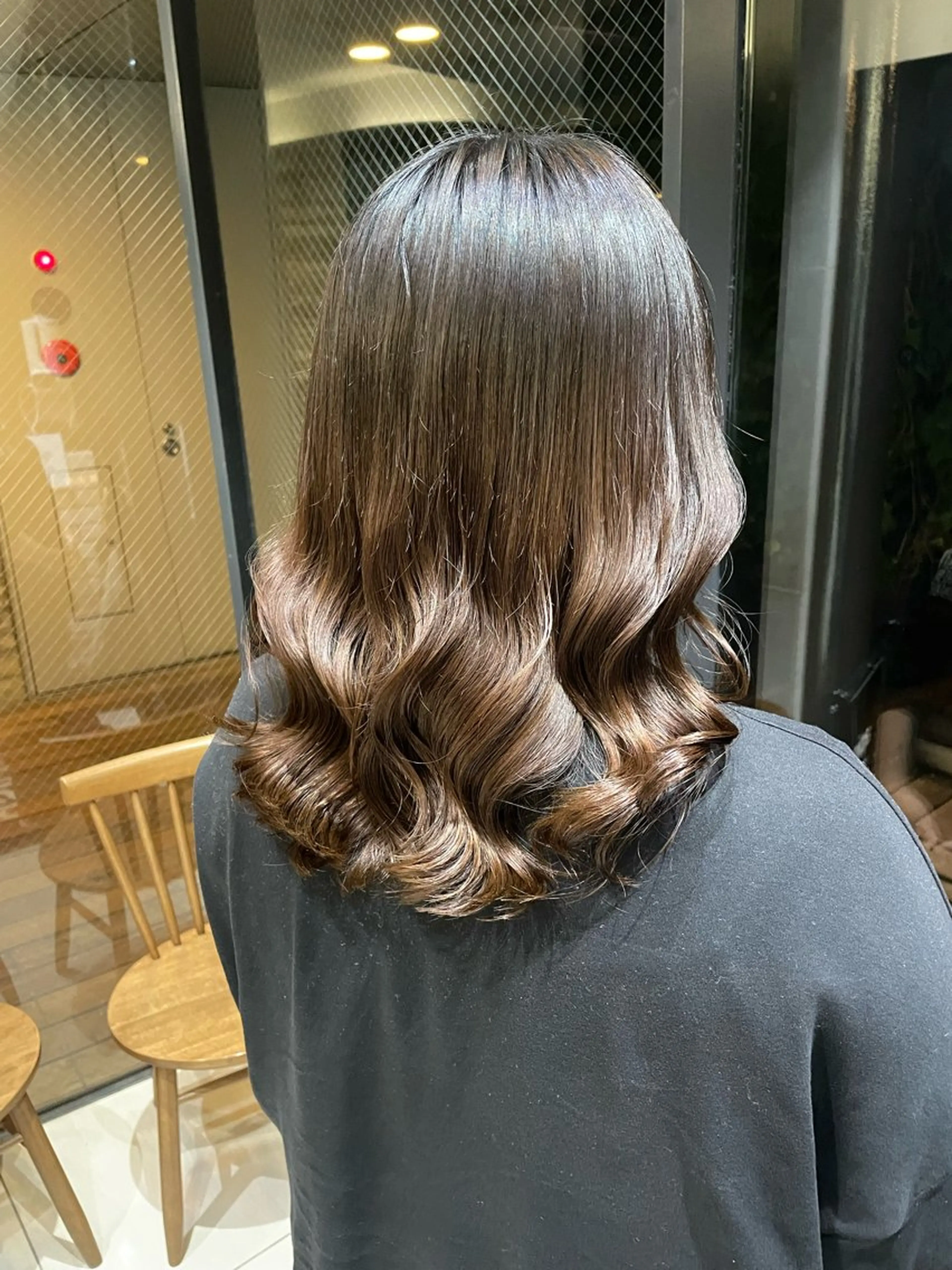 ミディアム パーマ ミディアムパーマ 韓国風ヘア カット パーマ トリートメント 韓国風パーマ🌿コテ 巻き風パーマ/るいのヘアスタイル