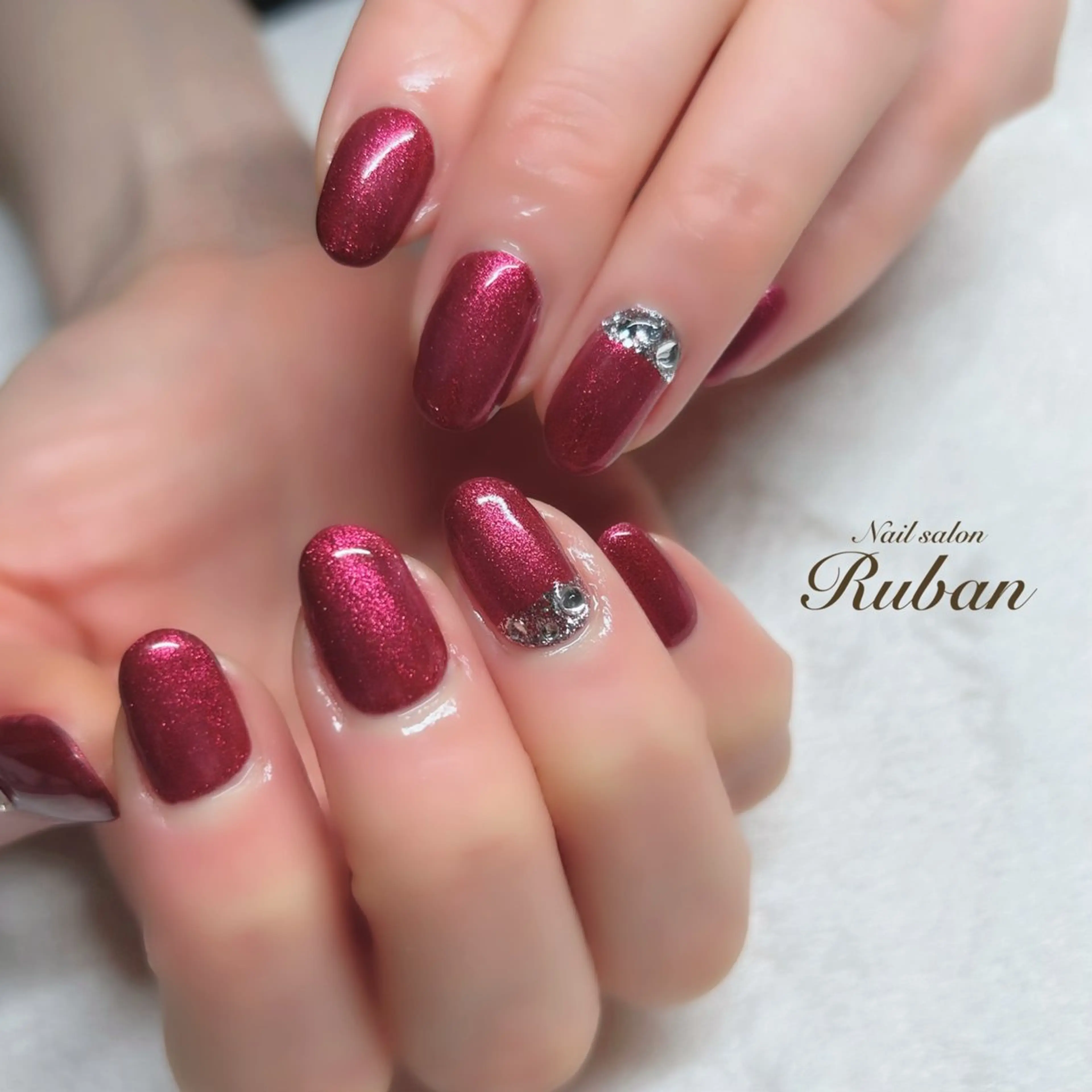 ネイル マグネットネイル ワンカラーネイル Nail salon Rubanのネイルデザイン