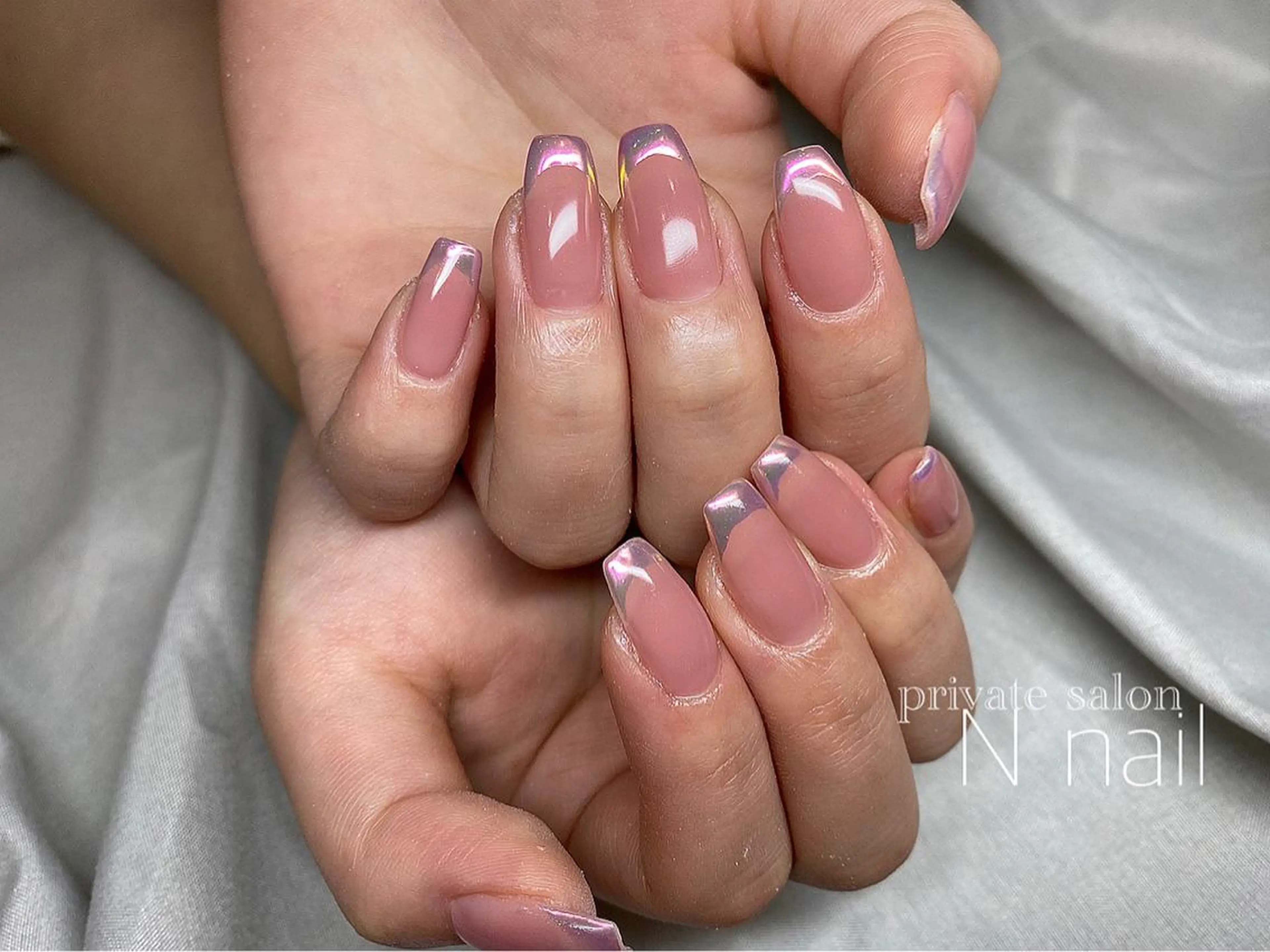 ネイル アートネイル フレンチネイル グラデーション キラキラネイル 韓国ネイル N nail - KOBE -のネイルデザイン