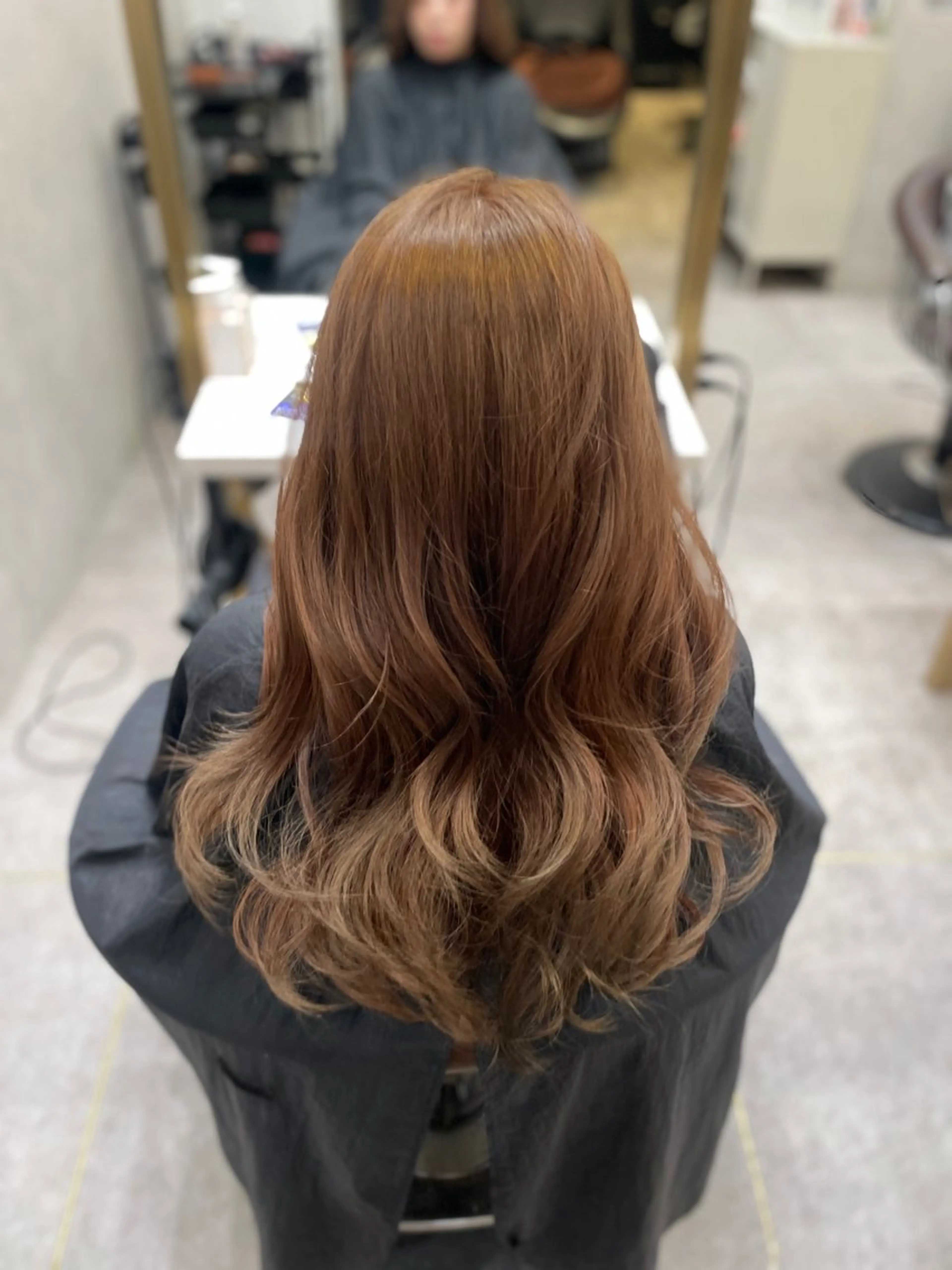 セミロング ヘアカラー MOE 福岡韓国ヘア✧︎のヘアスタイル